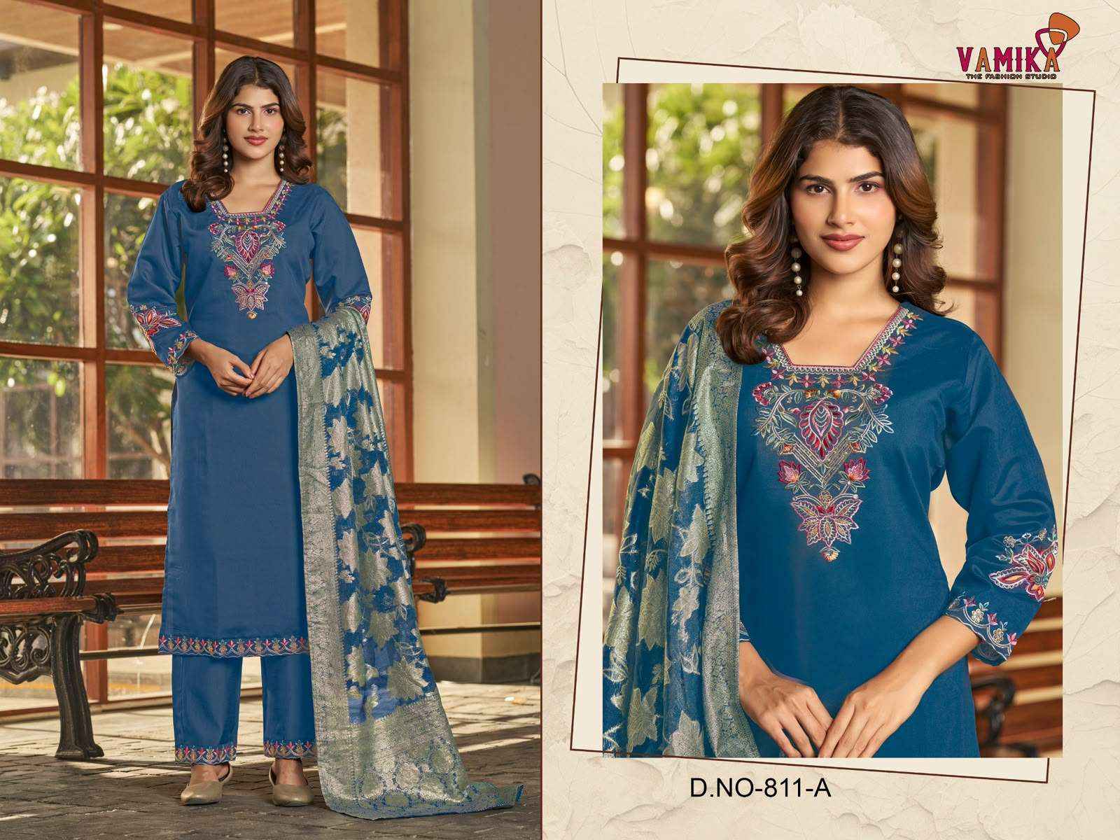 Vamika Aisha Readymade Designer 3 Pec Suit Collection _ Wholesale Factory Rate ( 4 Pcs Catalog )