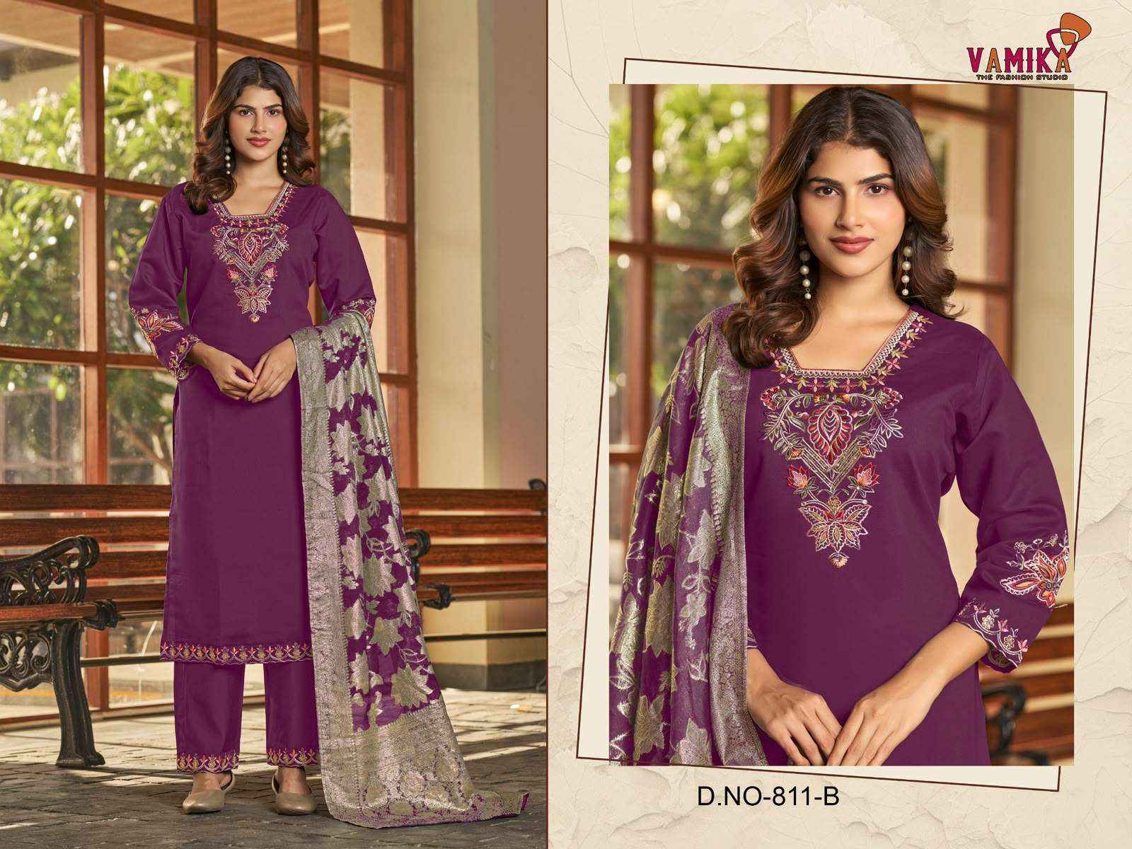 Vamika Aisha Readymade Designer 3 Pec Suit Collection _ Wholesale Factory Rate ( 4 Pcs Catalog )