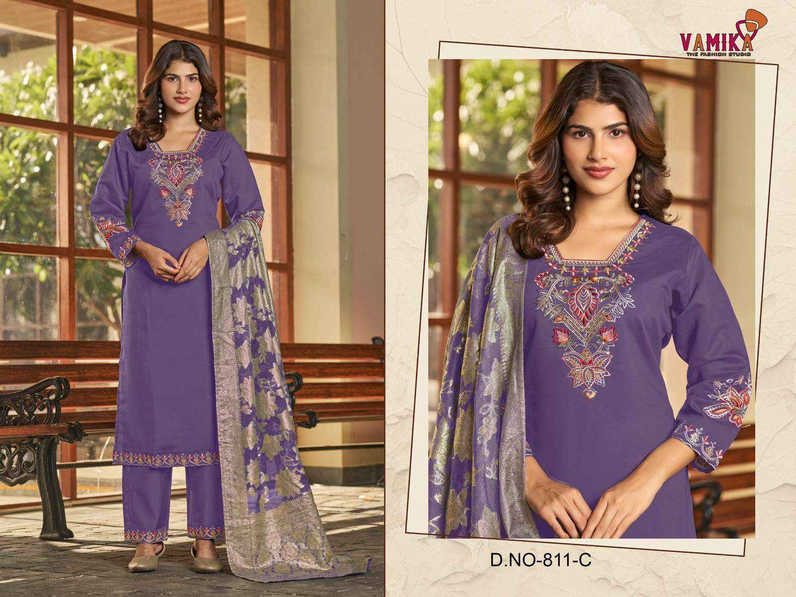 Vamika Aisha Readymade Designer 3 Pec Suit Collection _ Wholesale Factory Rate ( 4 Pcs Catalog )
