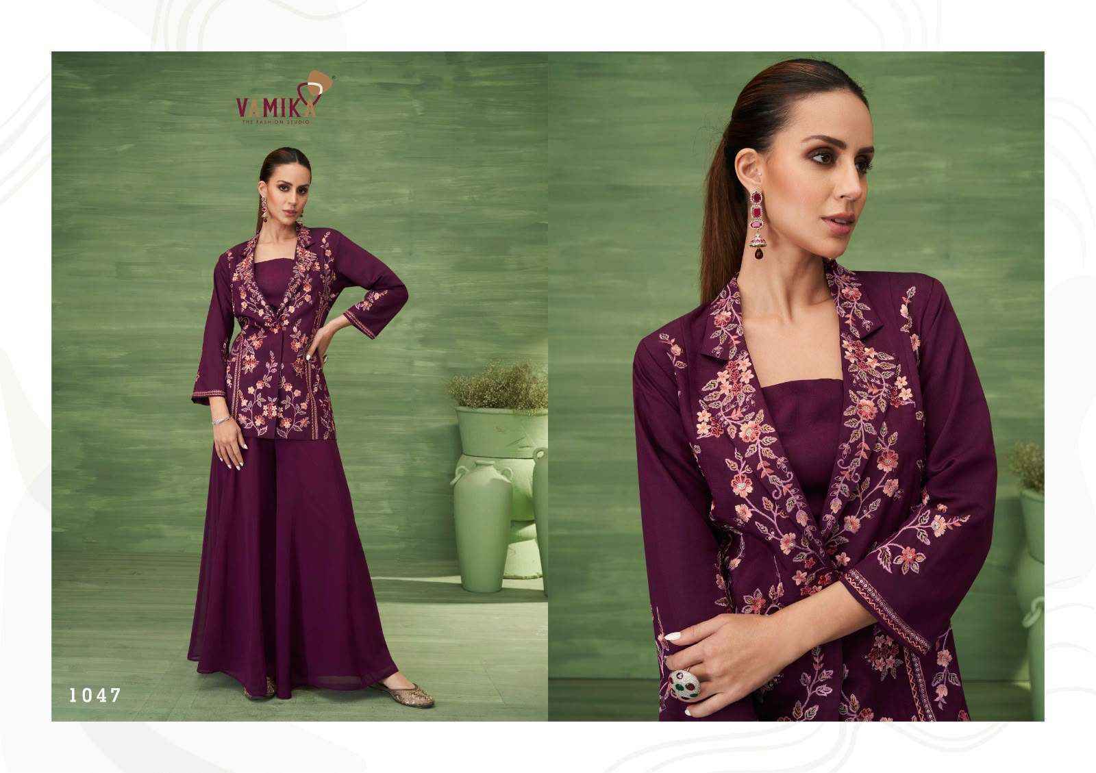 Vamika Jalwa Designer Roman Silk Dress _ Wholesale Factory Rate ( 4 Pcs Catalog )