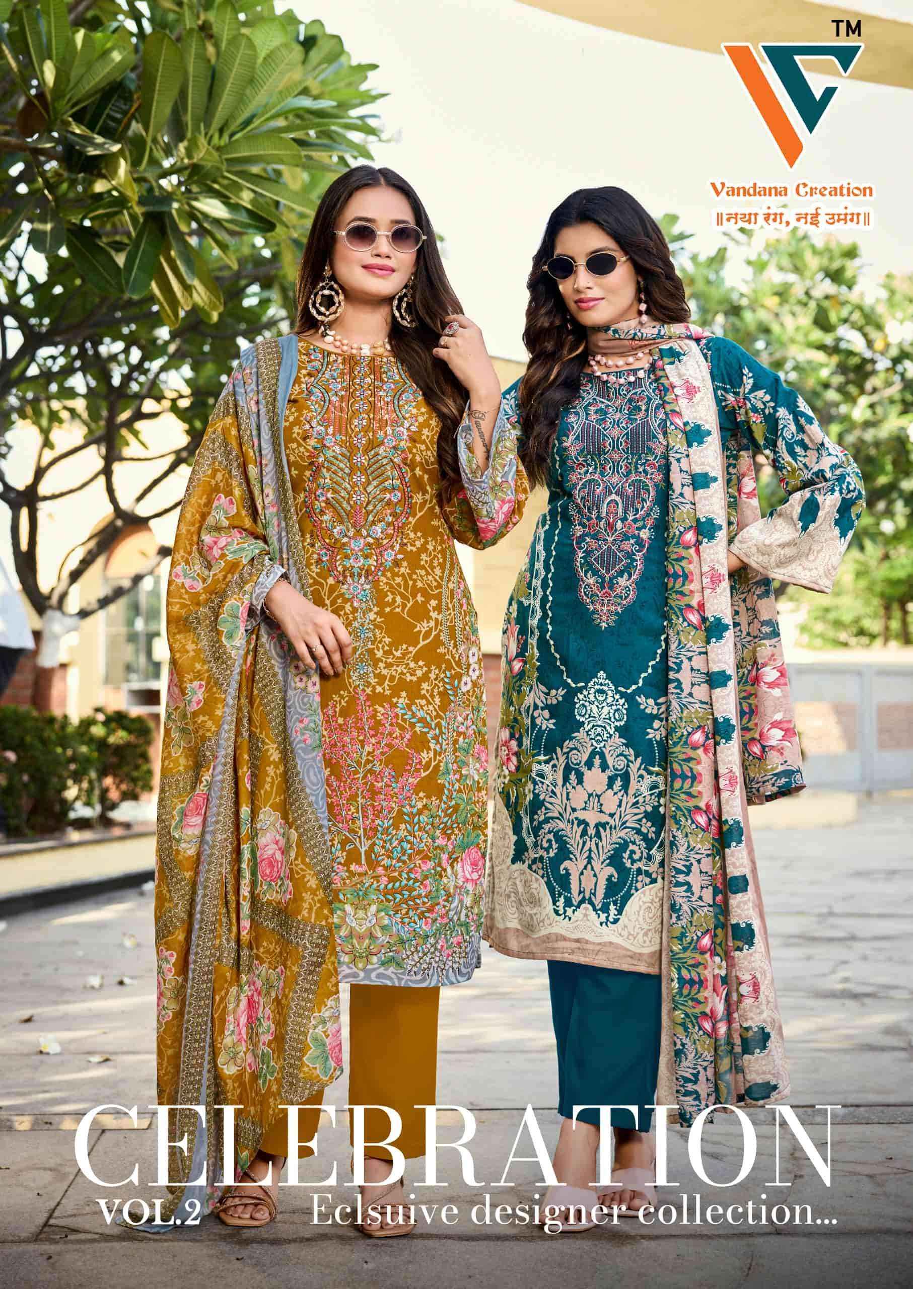 Vandana Fashion Celebration Vol 2 Pakistani Pakistani Suits Wholesale Price ( 8 Pcs Catalogue )