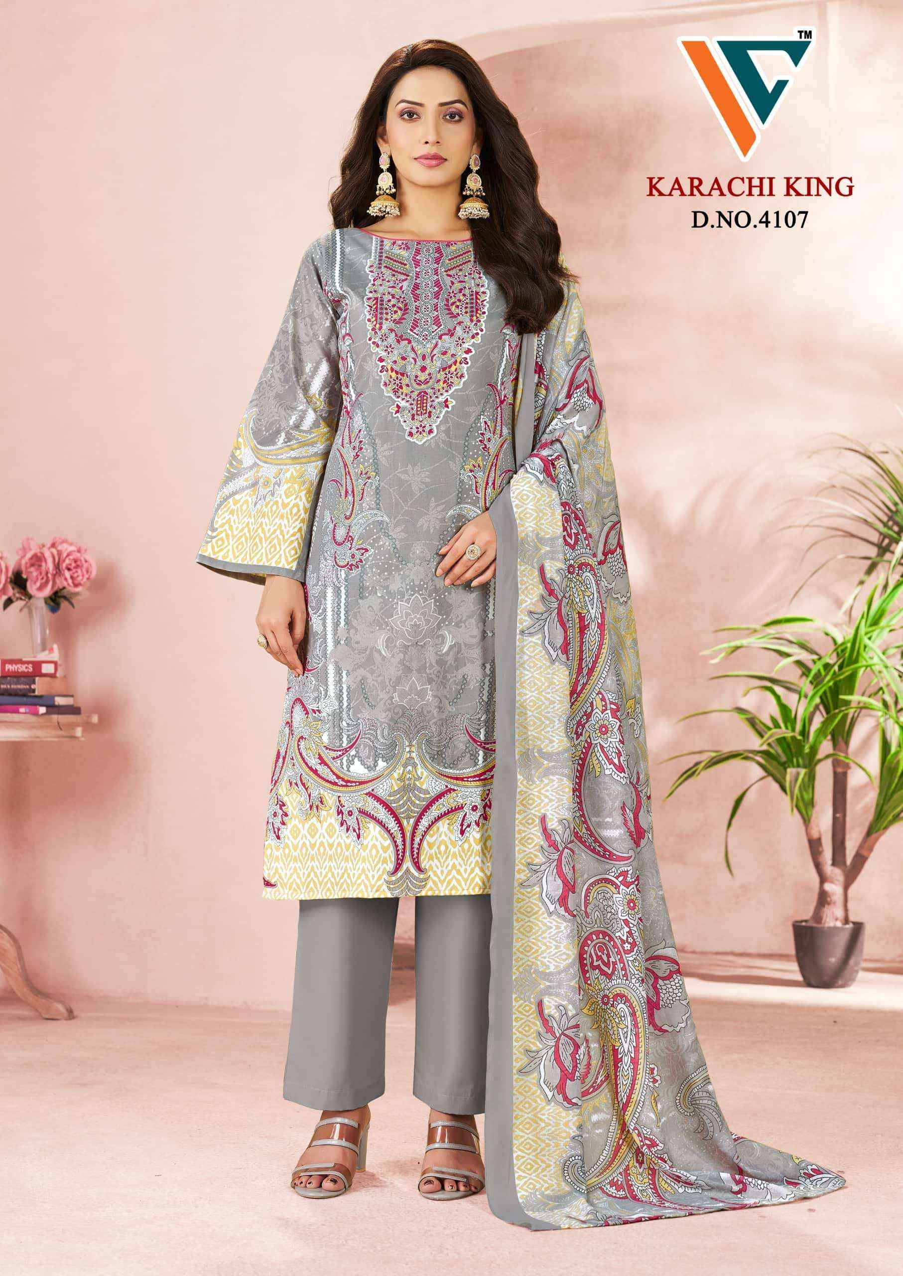 Vandana Fashion Karachi King Vol 41 Readymade Karachi Cotton Dress Material _ Wholesale Factory Rate ( 8 Pcs Catalog )