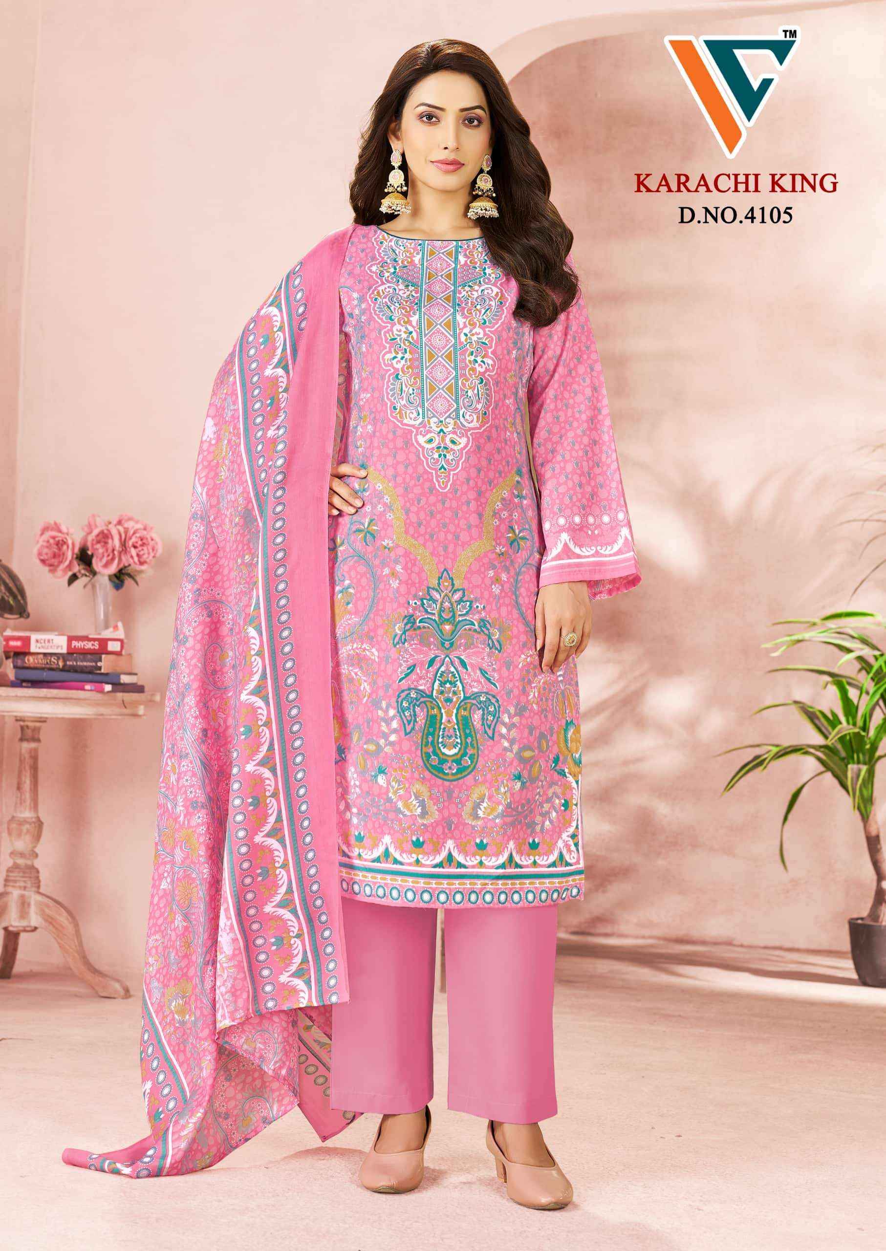 Vandana Fashion Karachi King Vol 41 Readymade Karachi Cotton Dress Material _ Wholesale Factory Rate ( 8 Pcs Catalog )