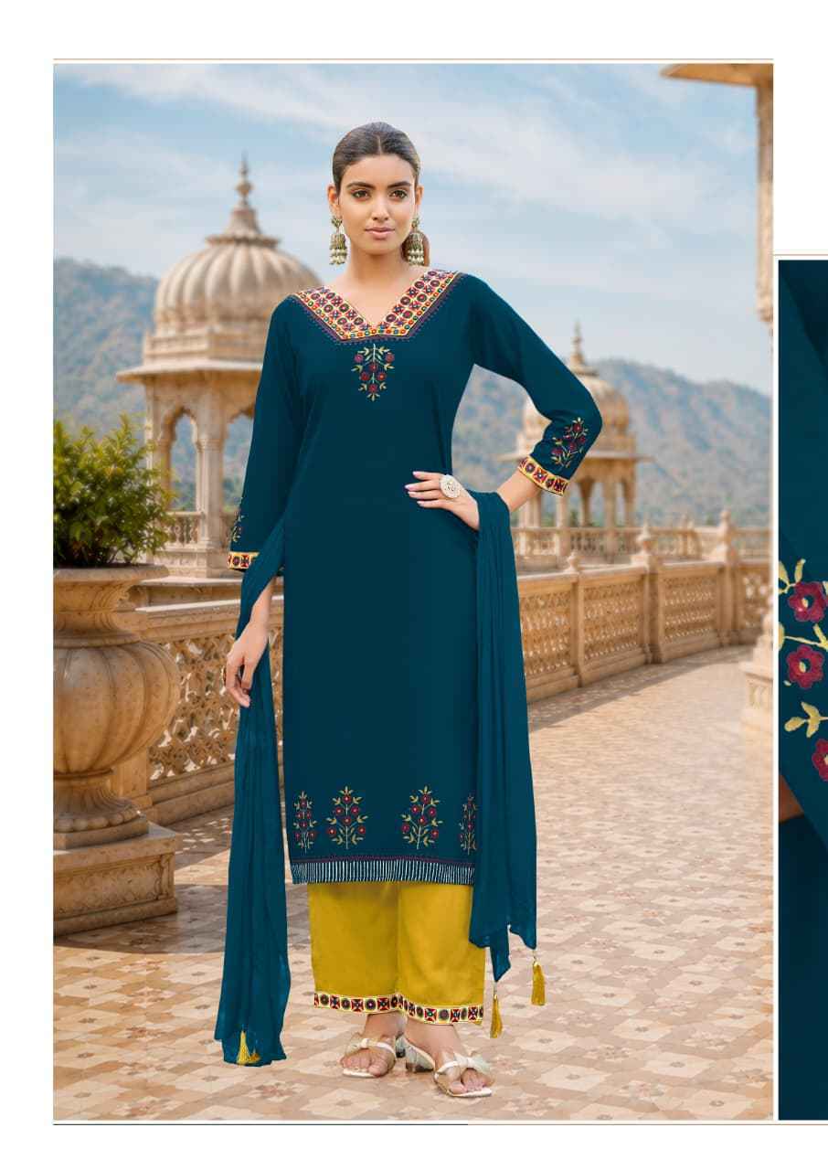 Woodee Noor Rayon Kurti Combo Collection _ Wholesale Factory Rate ( 6 Pcs Catalog )