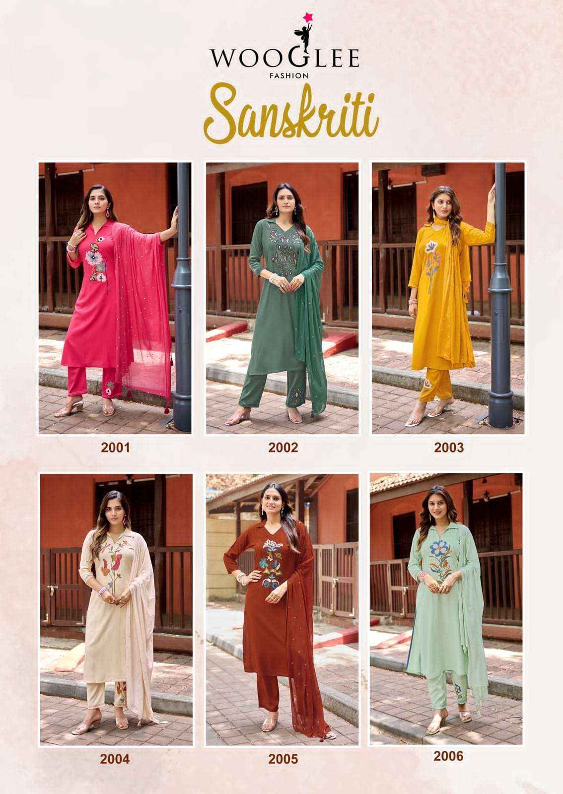 Wooglee Fashion Sanskriti Readymade Suits Wholesale Market Surat ( 6 Pcs Catalogue )