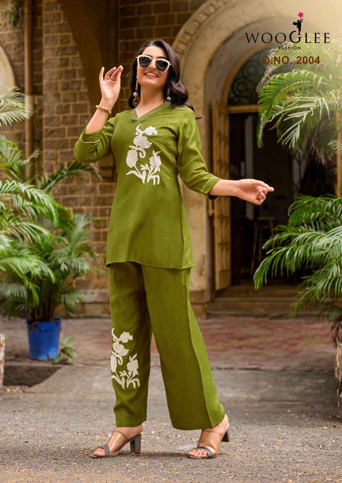 Wooglee Livonia Viscose Weaving Co ord Set Wholesale Price ( 5 pcs Catalogue )