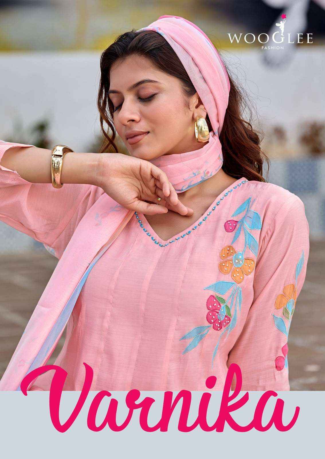 Wooglee Varnika Chanderi Silk Readymade Suits Wholesale Surat ( 4 pcs Catalogue )