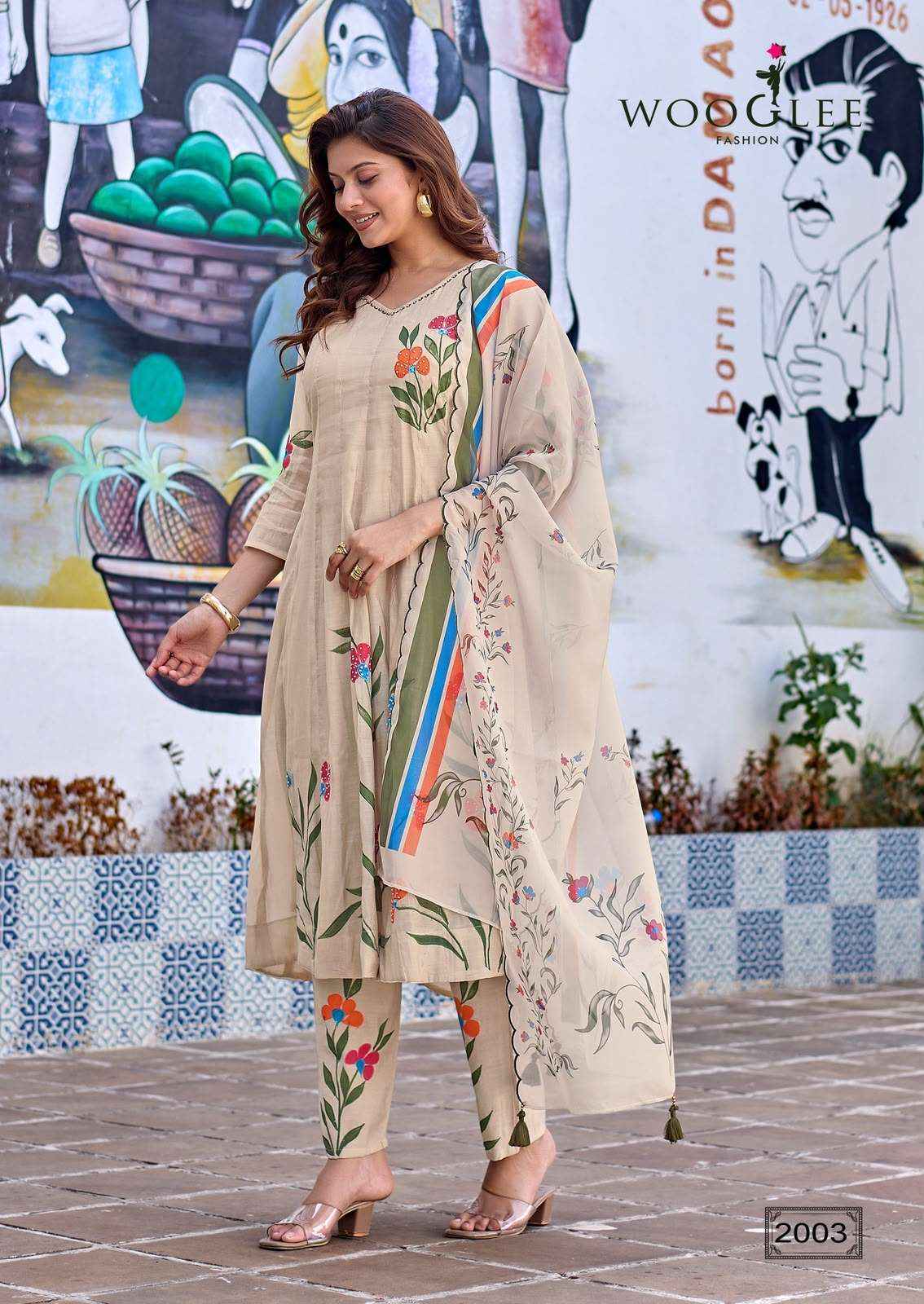 Wooglee Varnika Chanderi Silk Readymade Suits Wholesale Surat ( 4 pcs Catalogue )
