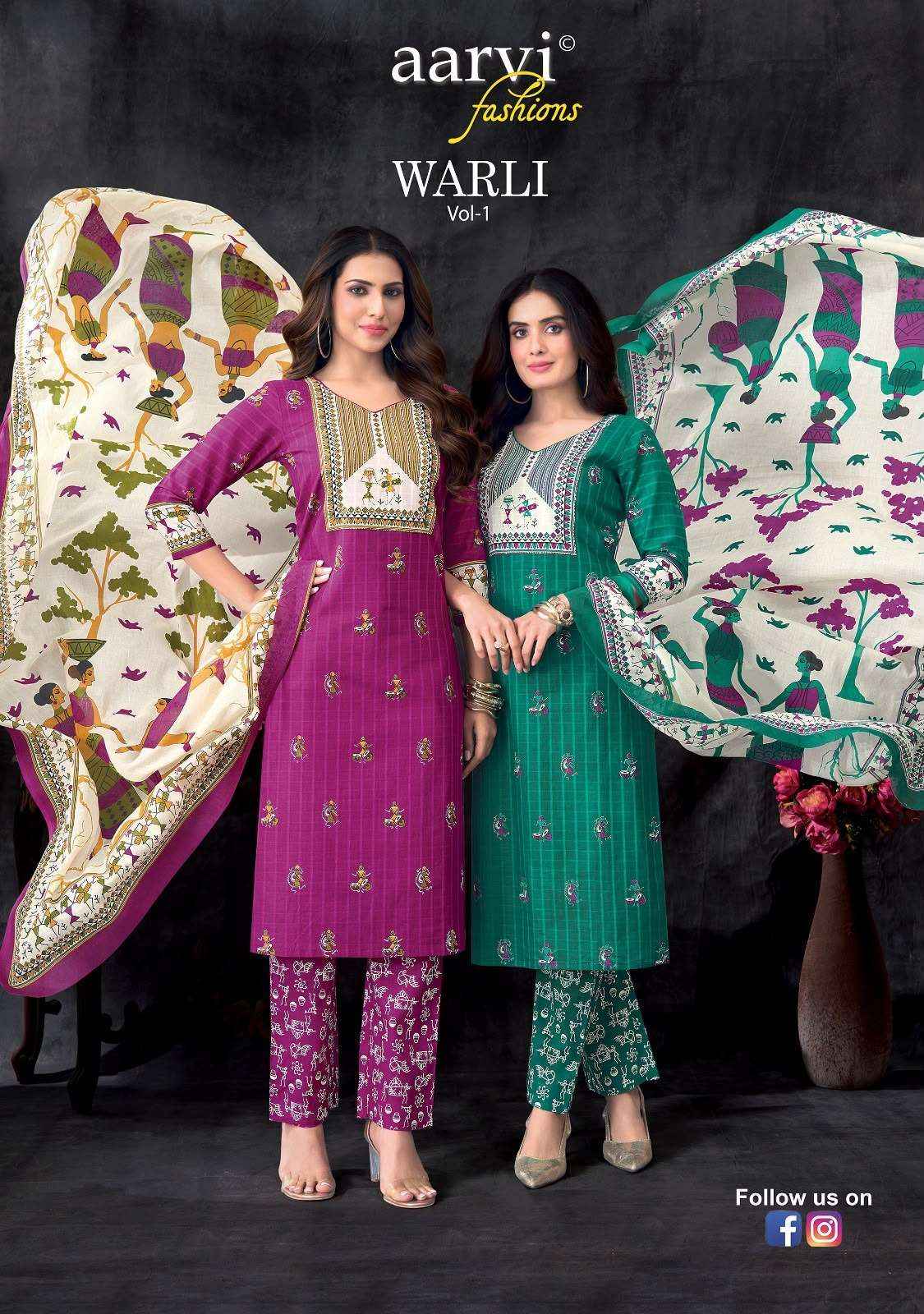 Aarvi Fashion Warli Vol 1 - Wholesale Pure Cotton Trendy Wear ( 6 Pcs Catalog )
