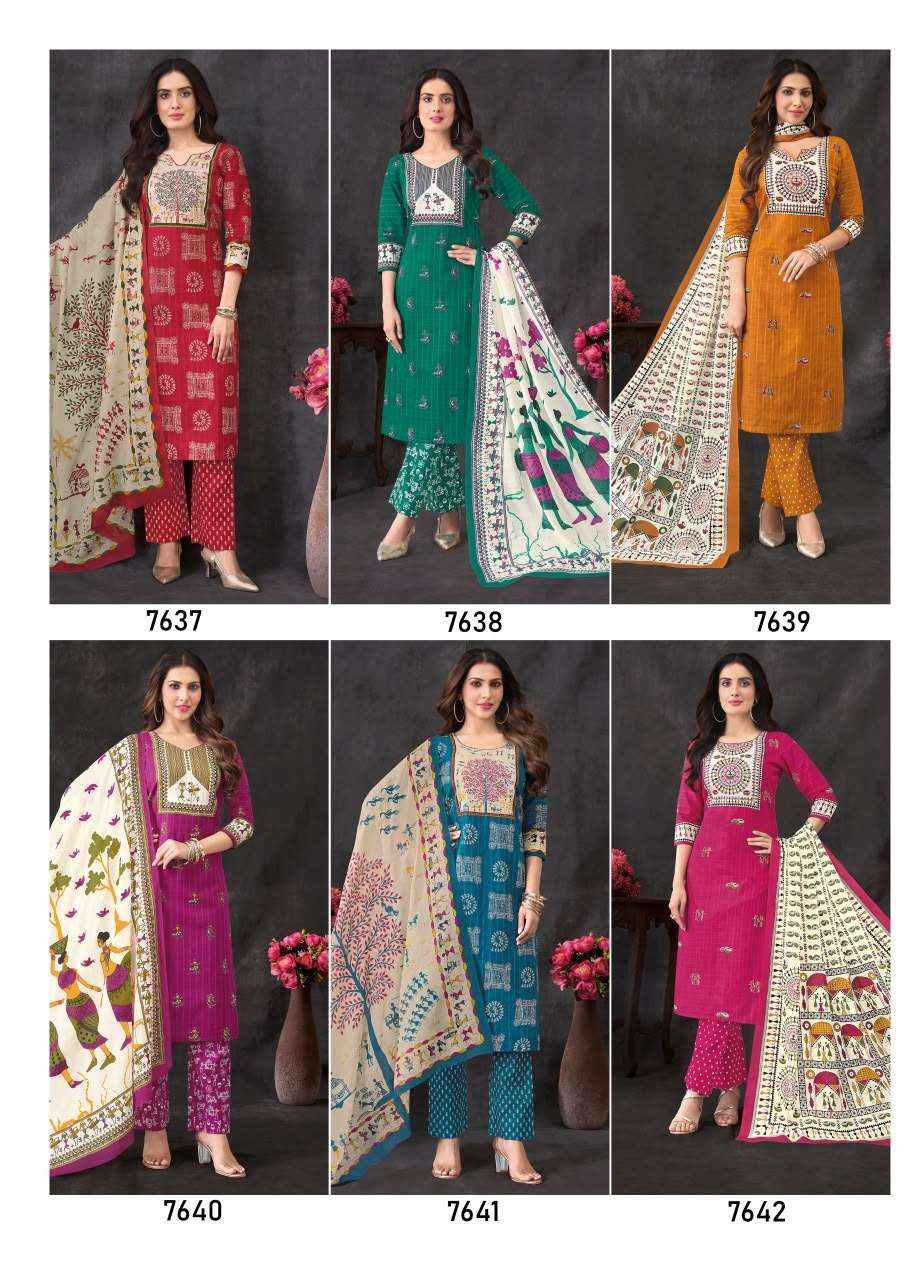 Aarvi Fashion Warli Vol 1 - Wholesale Pure Cotton Trendy Wear ( 6 Pcs Catalog )