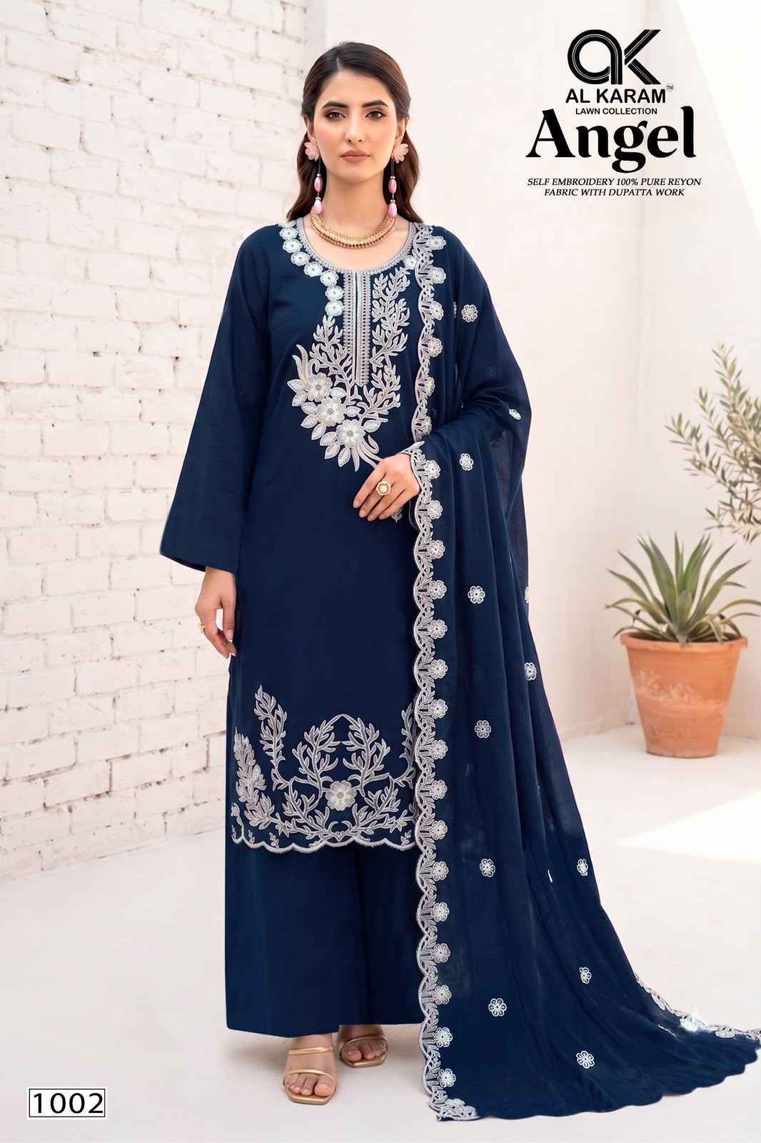 Al Karam Angel Rayon Dress Material _ Wholesale Factory Rate ( 5 Pcs Catalog )