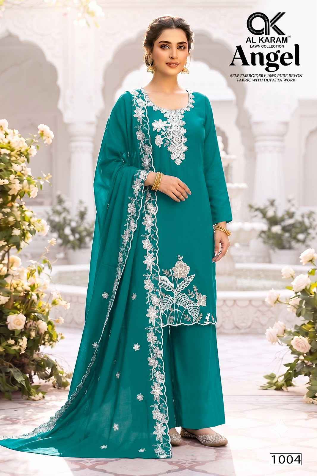 Al Karam Angel Rayon Dress Material _ Wholesale Factory Rate ( 5 Pcs Catalog )