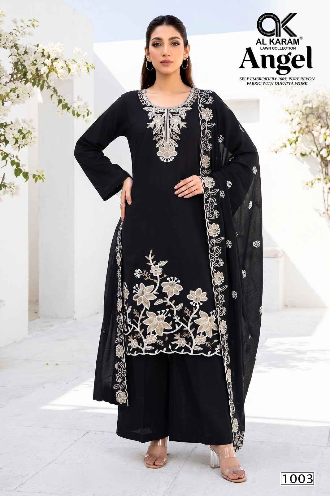 Al Karam Angel Rayon Dress Material _ Wholesale Factory Rate ( 5 Pcs Catalog )