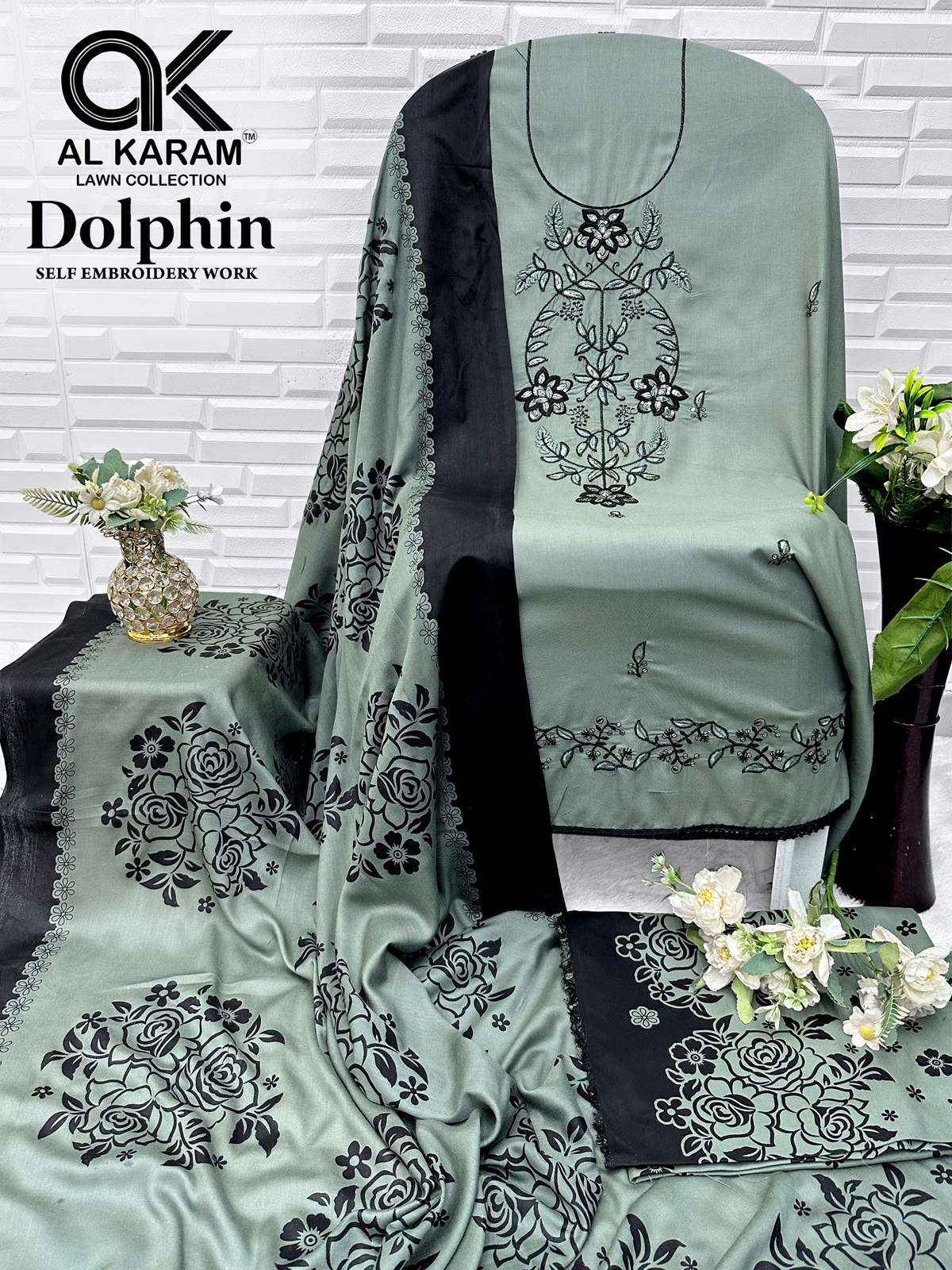 Al Karam Dolpin Premium Wear Rayon Dress Material _ Wholesale Factory Rate ( 6 Pcs Catalog )