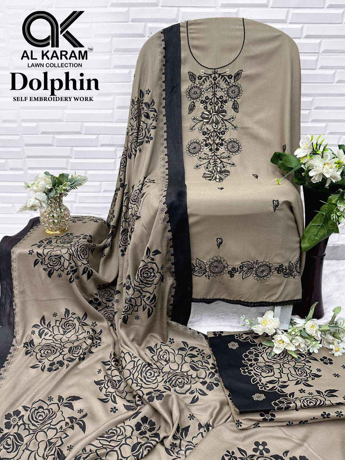 Al Karam Dolpin Premium Wear Rayon Dress Material _ Wholesale Factory Rate ( 6 Pcs Catalog )