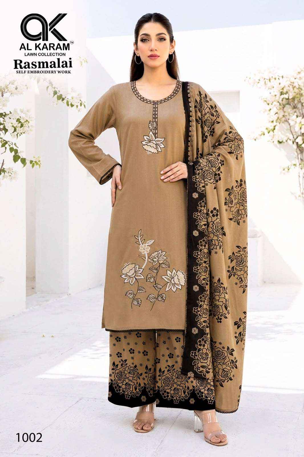 Al Karam Rasmalai Premium Wear Rayon Salwar Suit Catalog Dealers
