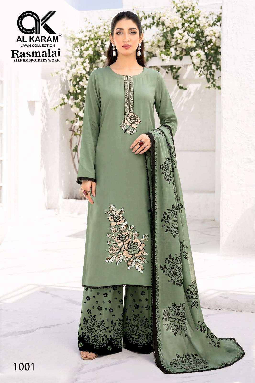 Al Karam Rasmalai Premium Wear Rayon Salwar Suit Catalog Dealers