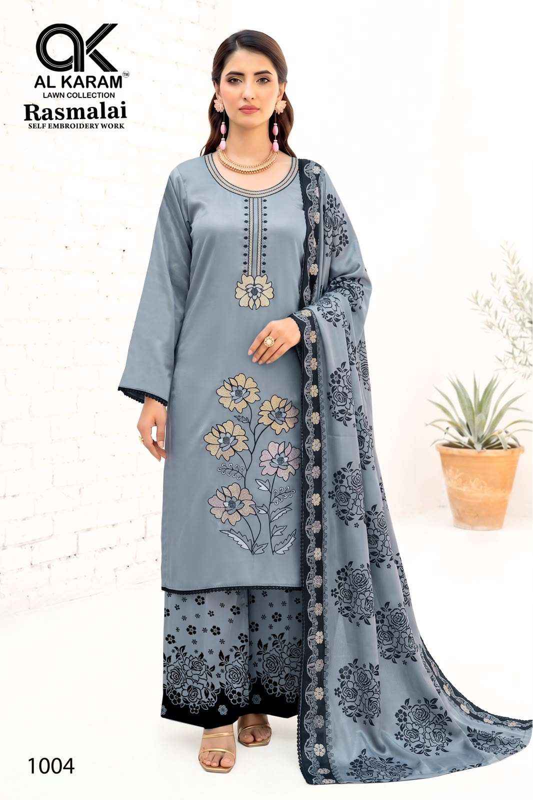 Al Karam Rasmalai Premium Wear Rayon Salwar Suit Catalog Dealers