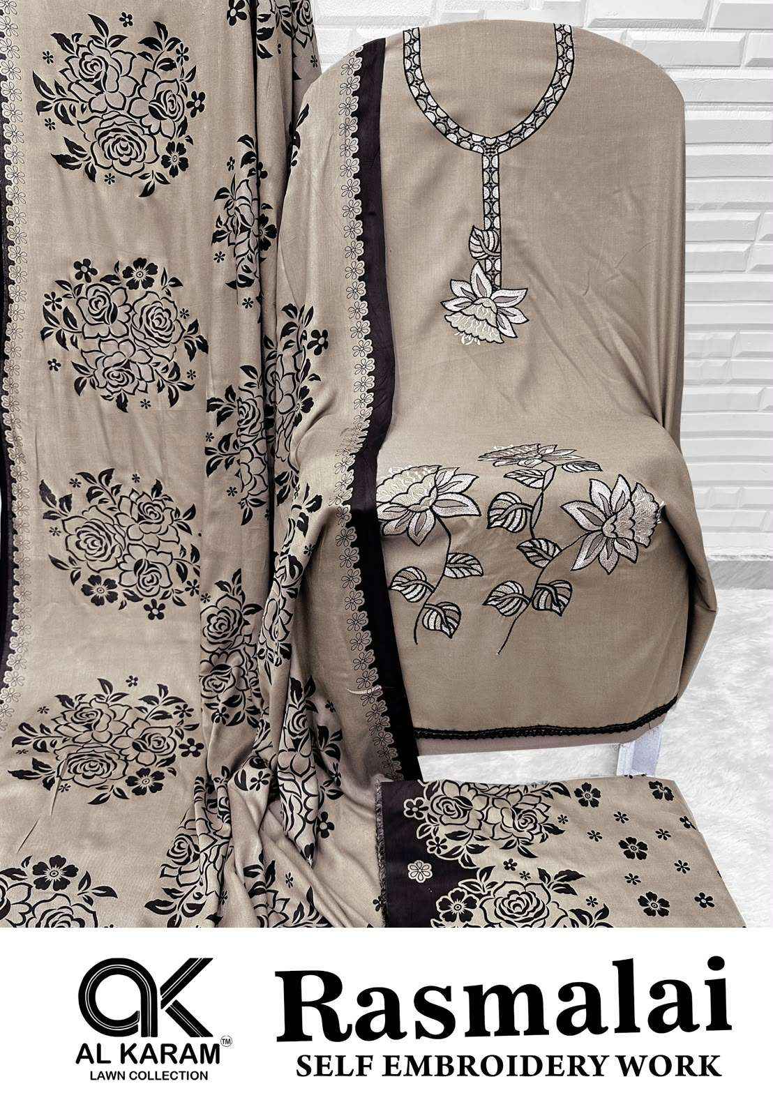 Al Karam Rasmalai Premium Wear Rayon Salwar Suit Catalog Dealers