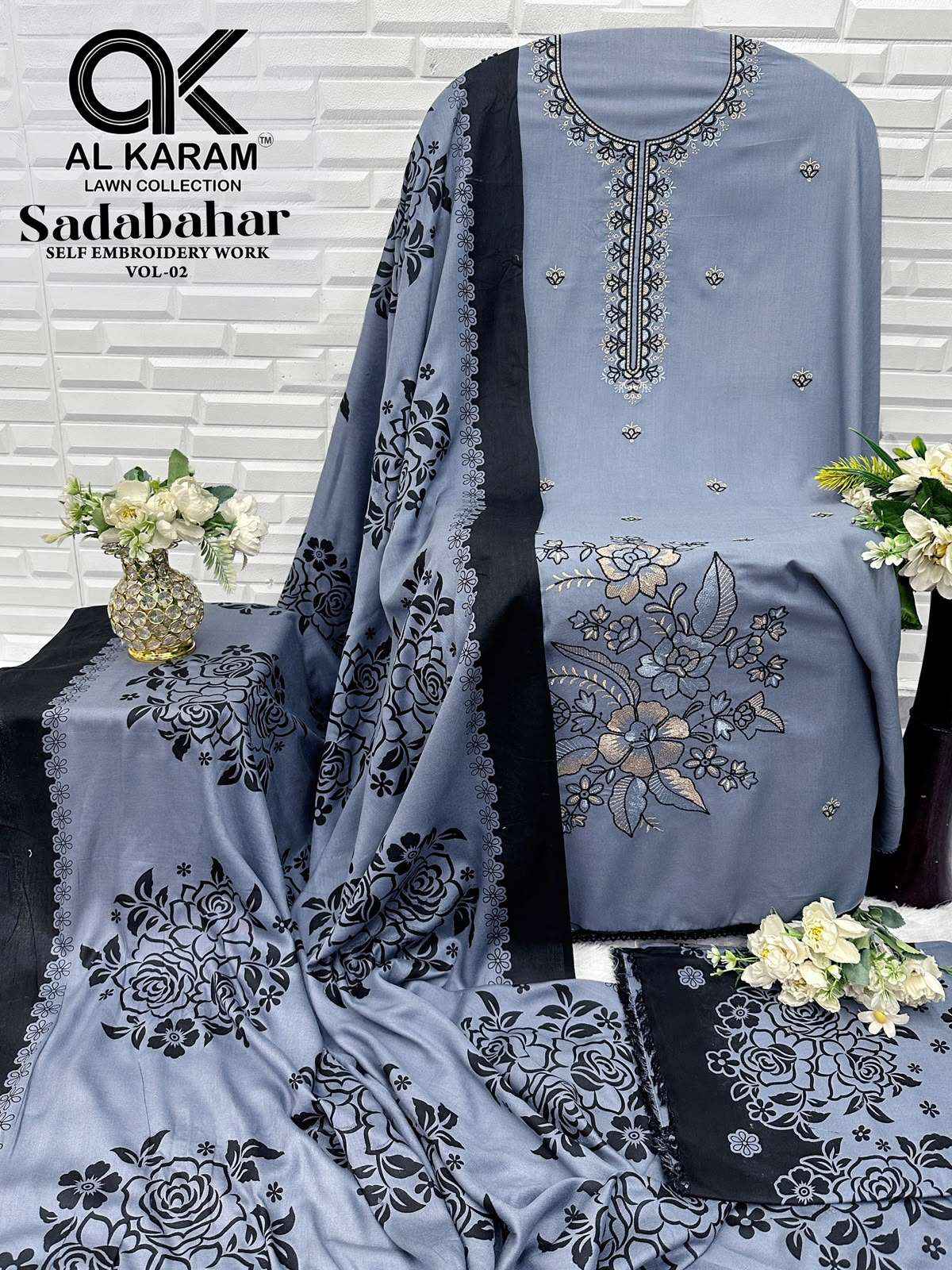 Al Karam Sadabahar Vol 2 Rayon Dress Material - Wholesale textile Surat ( 5 Pcs Catalog )