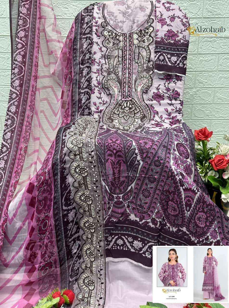 Al Zohaib Noura Vol 2 Pure Cotton Pakistani Suits | Wholesale Market Surat ( 4 Pcs Catalogue )