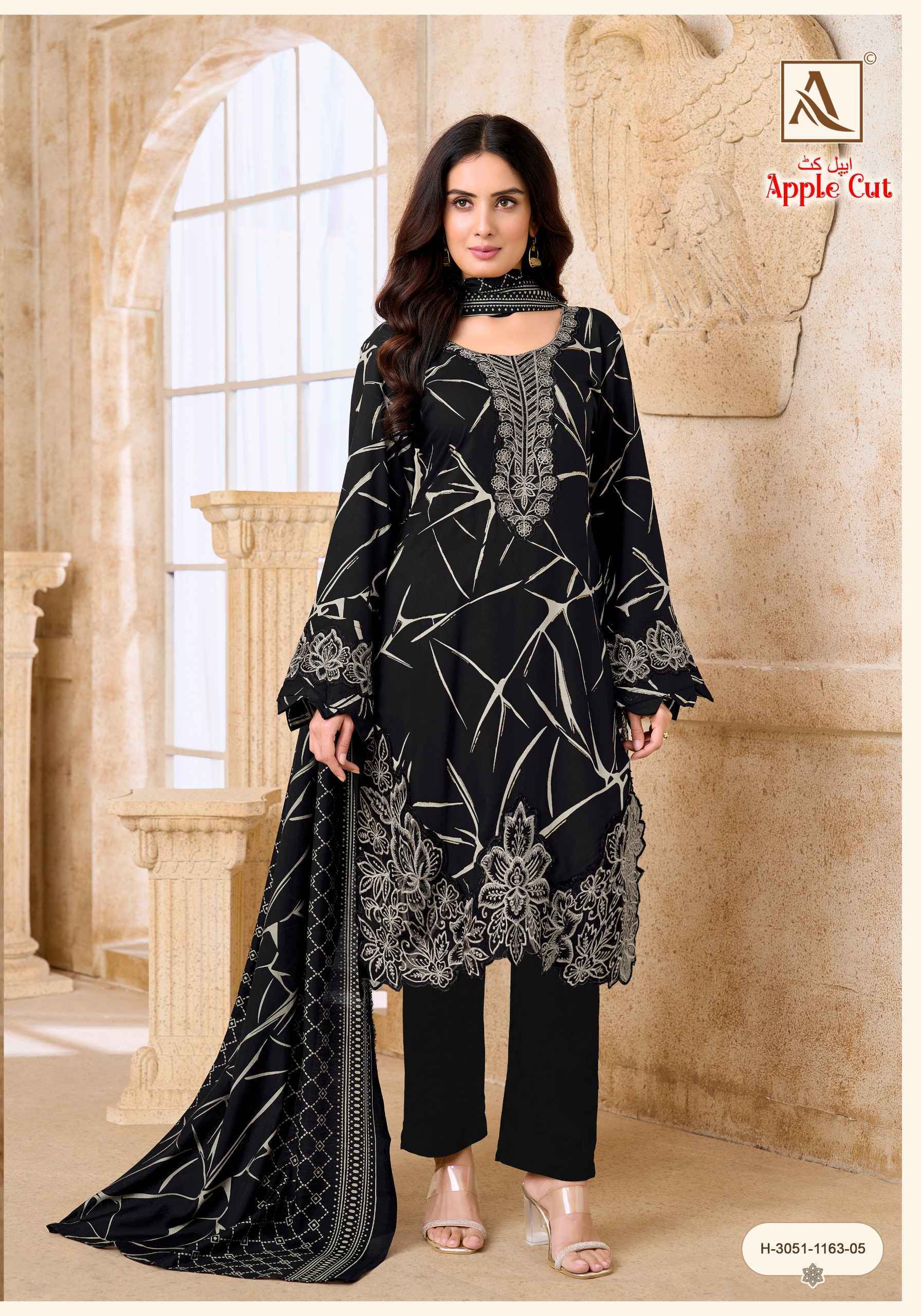 Alok Apple Cut - Viscose Reyon Dress Material - Wholesale Market Surat ( 6 pcs Catalog )