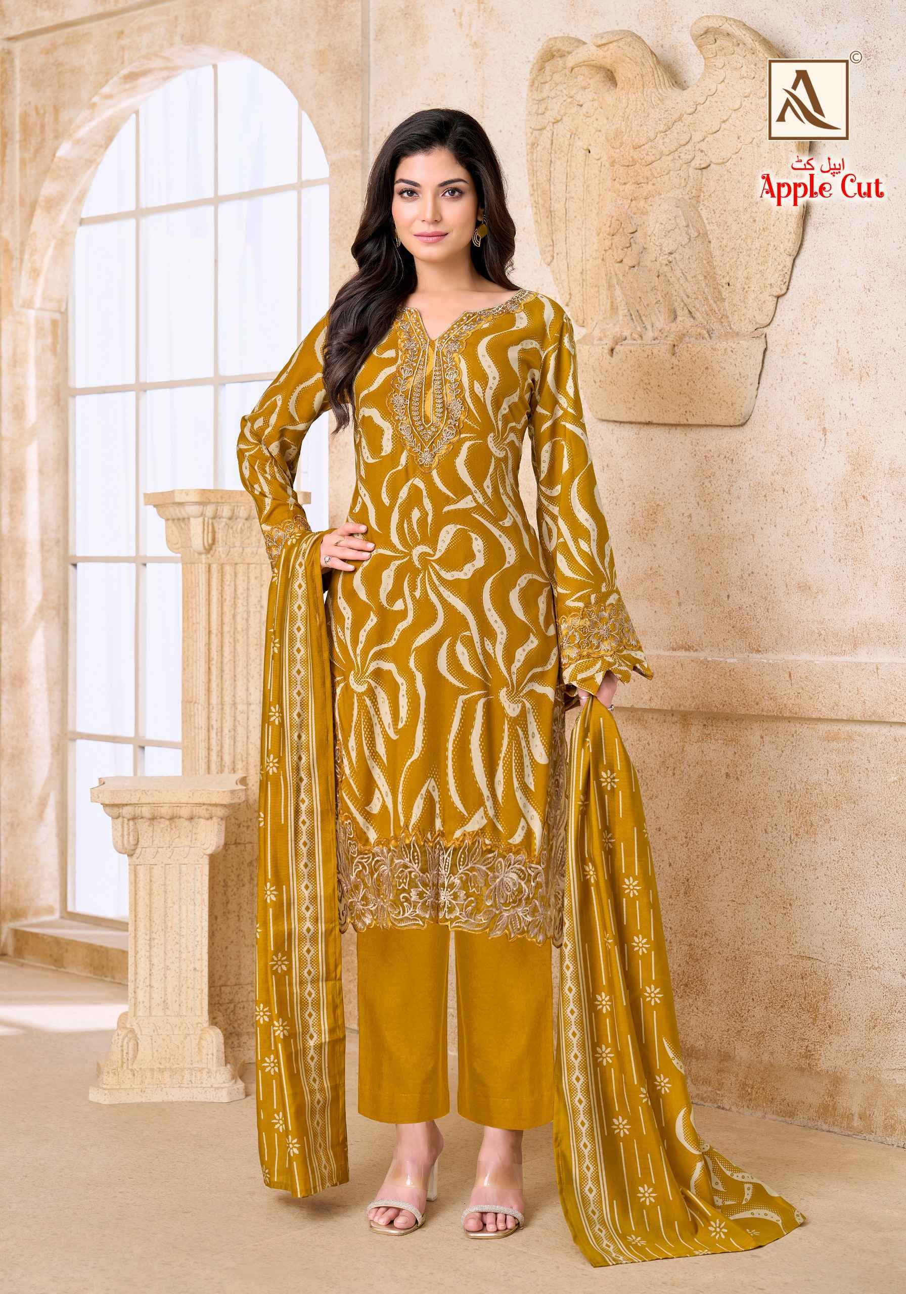 Alok Apple Cut - Viscose Reyon Dress Material - Wholesale Market Surat ( 6 pcs Catalog )