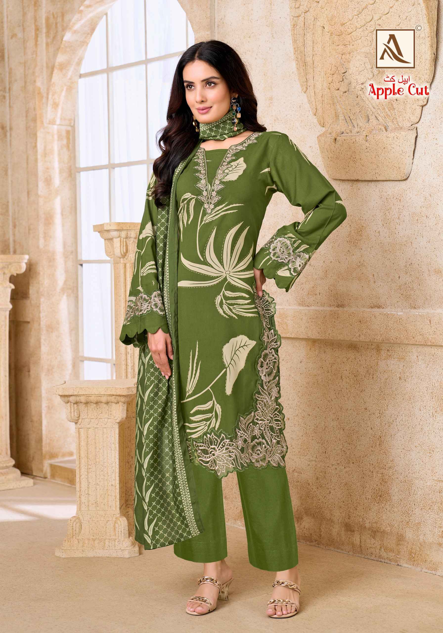 Alok Apple Cut - Viscose Reyon Dress Material - Wholesale Market Surat ( 6 pcs Catalog )