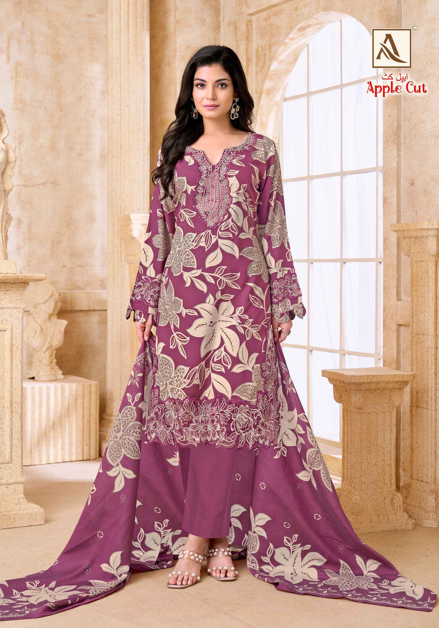 Alok Apple Cut - Viscose Reyon Dress Material - Wholesale Market Surat ( 6 pcs Catalog )