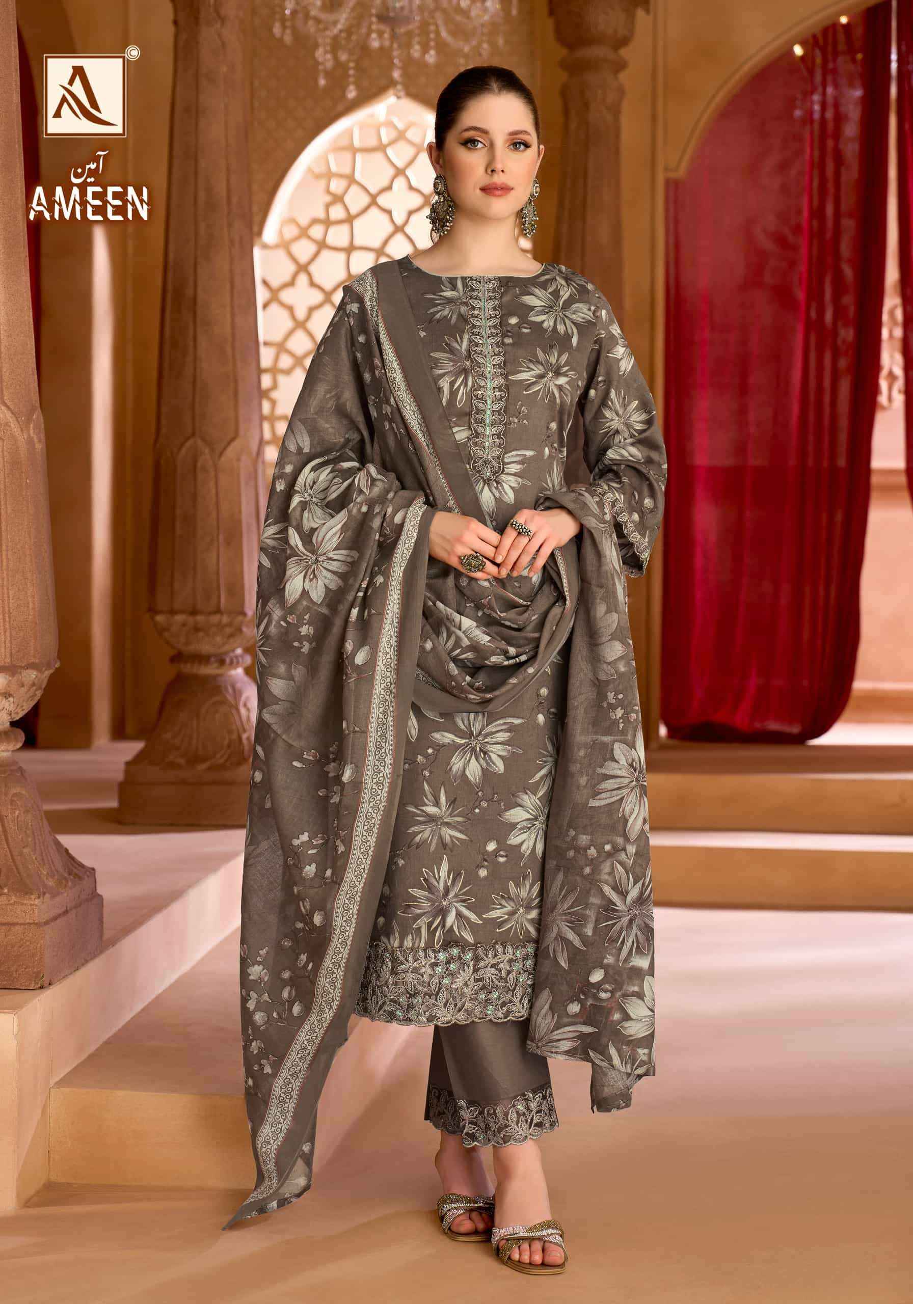 Alok Suit Ameen - Pure Cotton Wholesale Ladies Dress Material ( 6 Pcs Catalog )