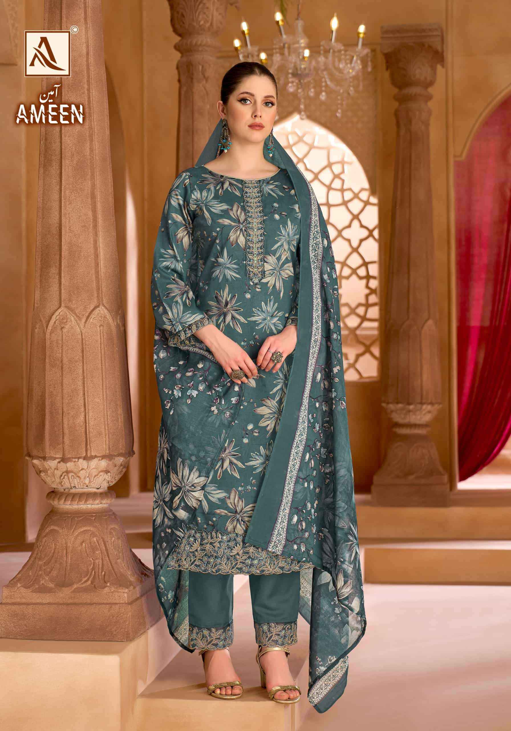 Alok Suit Ameen - Pure Cotton Wholesale Ladies Dress Material ( 6 Pcs Catalog )
