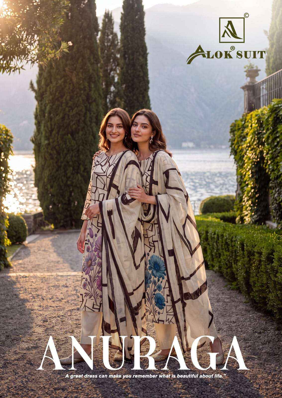 Alok Suit Anuraga Premium Wear Muslin Dress Material _ Wholesale Factory Rate ( 4 Pcs Catalog )