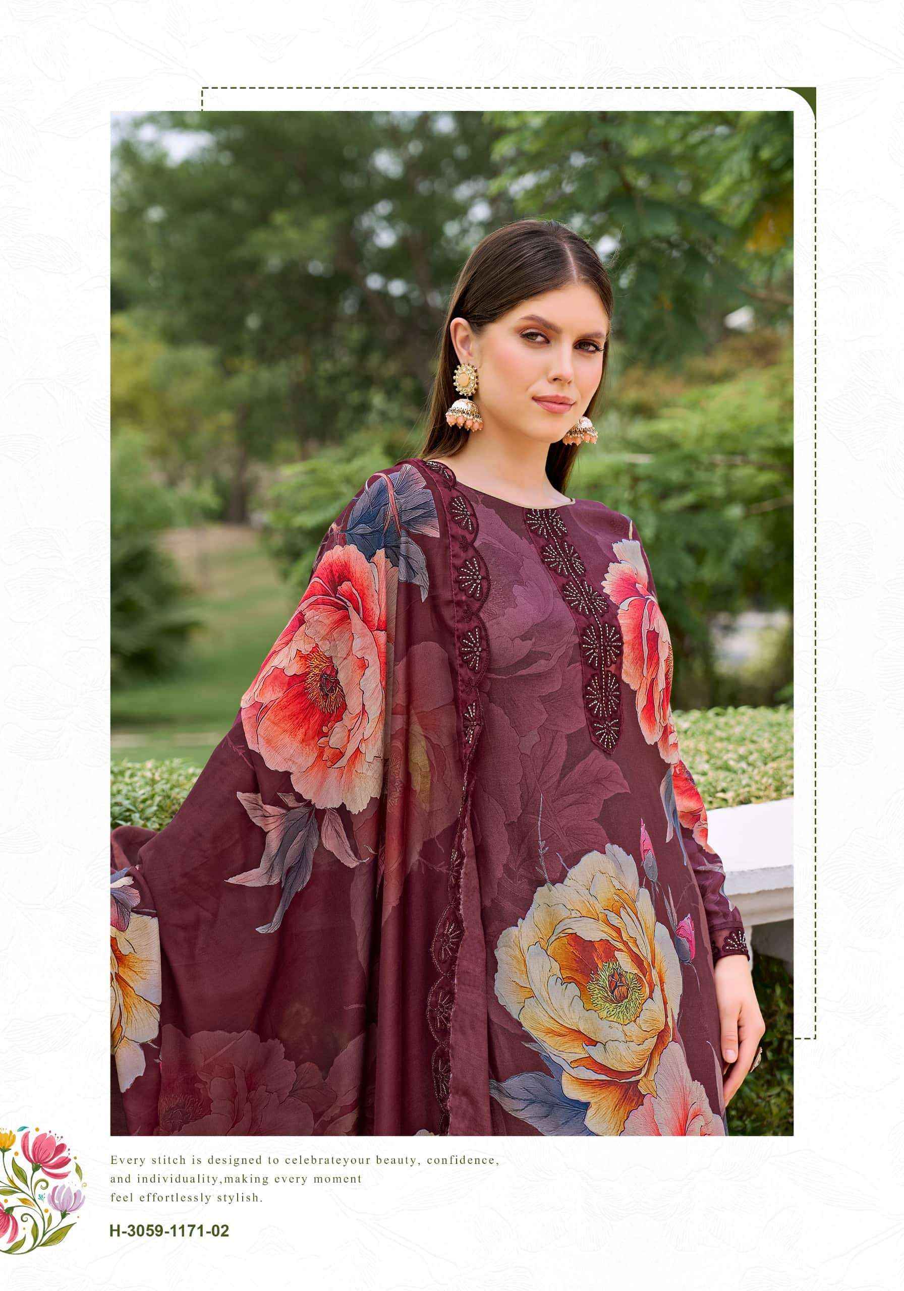 Alok Suit Fariha Edition 7 Designer Printed Muslin Dress Material _ Wholesale Factory Rate ( 8 Pcs Catalog )