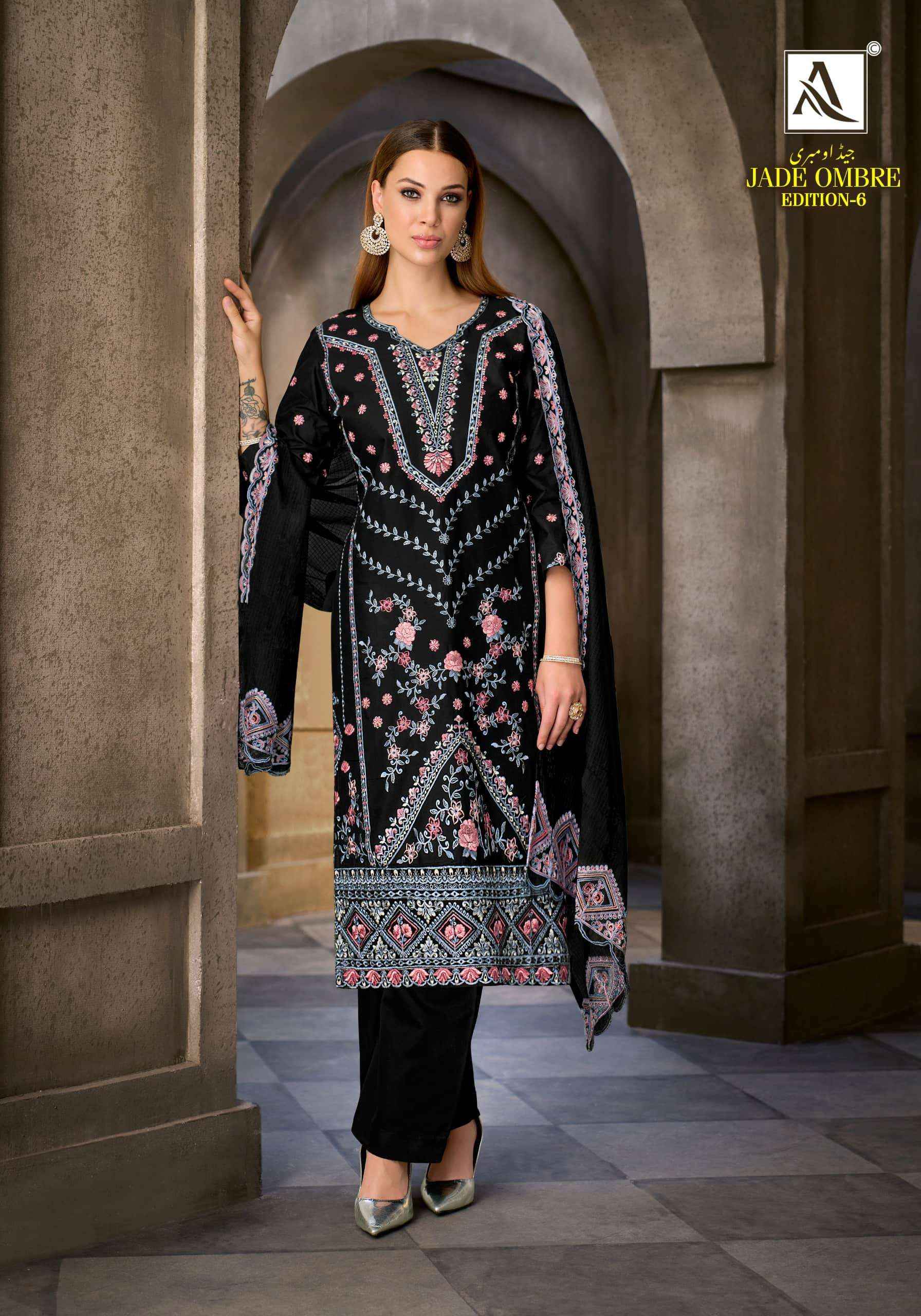 Alok Suit Jade Ombre Edition 6 | factory direct wholesale clothing india online ( 8 Pcs Catalogue )