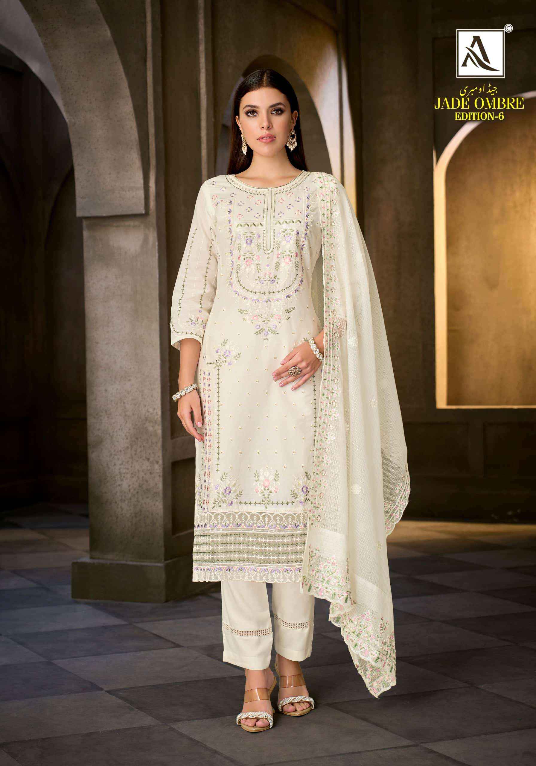 Alok Suit Jade Ombre Edition 6 | factory direct wholesale clothing india online ( 8 Pcs Catalogue )
