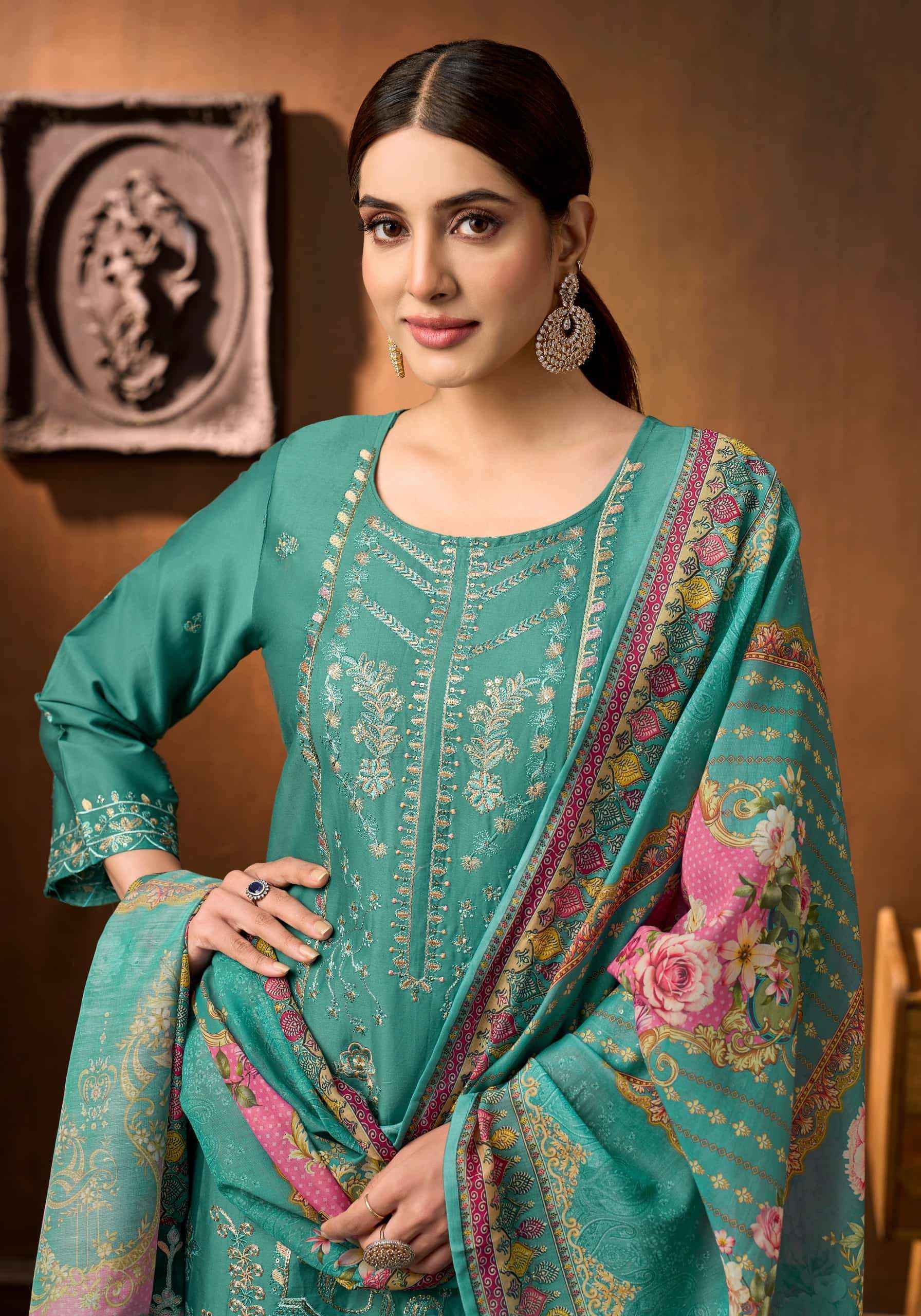 Alok Suit Meher Mahal Suits Wholesale - surat textile market (4 Pcs Catalogue )