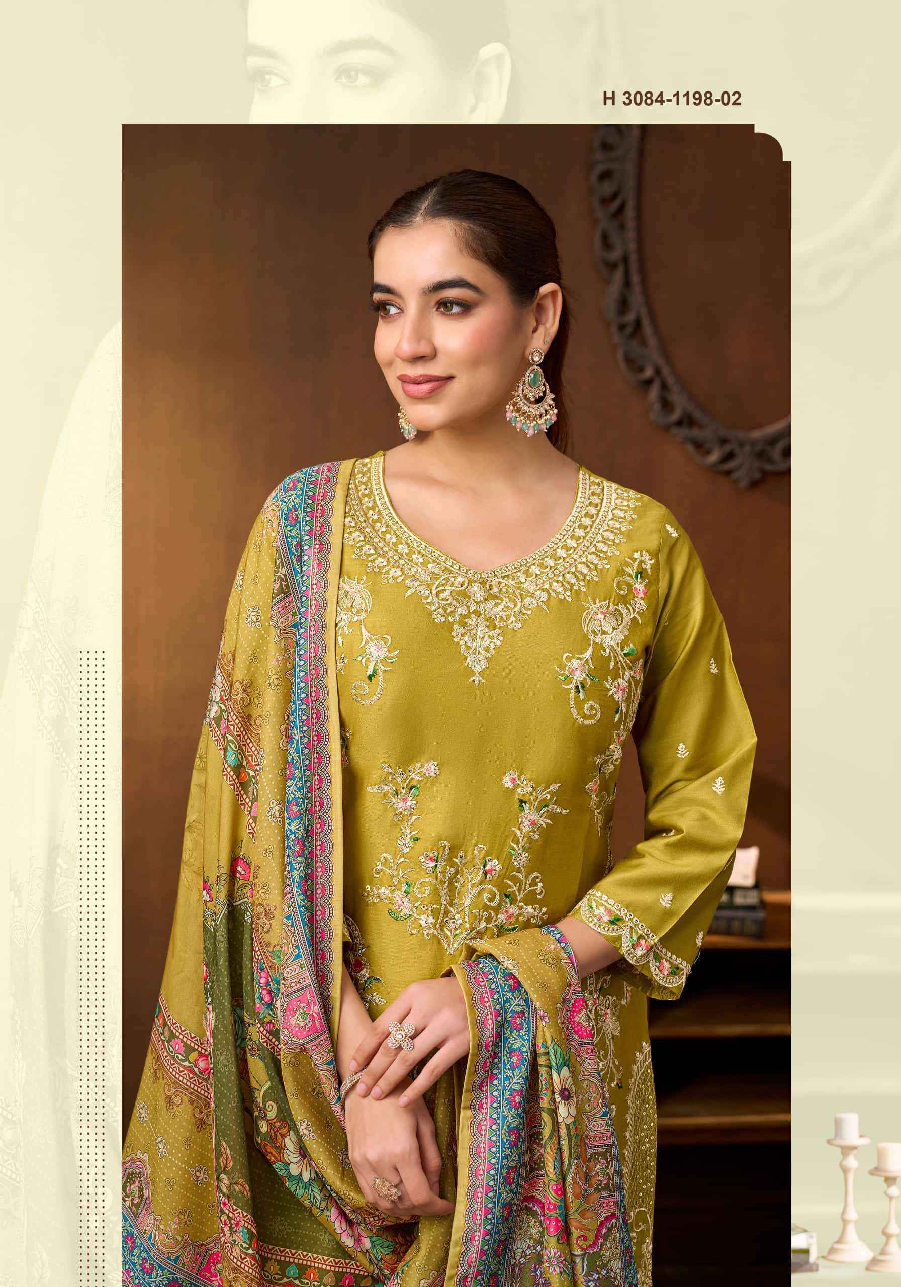 Alok Suit Meher Mahal Suits Wholesale - surat textile market (4 Pcs Catalogue )