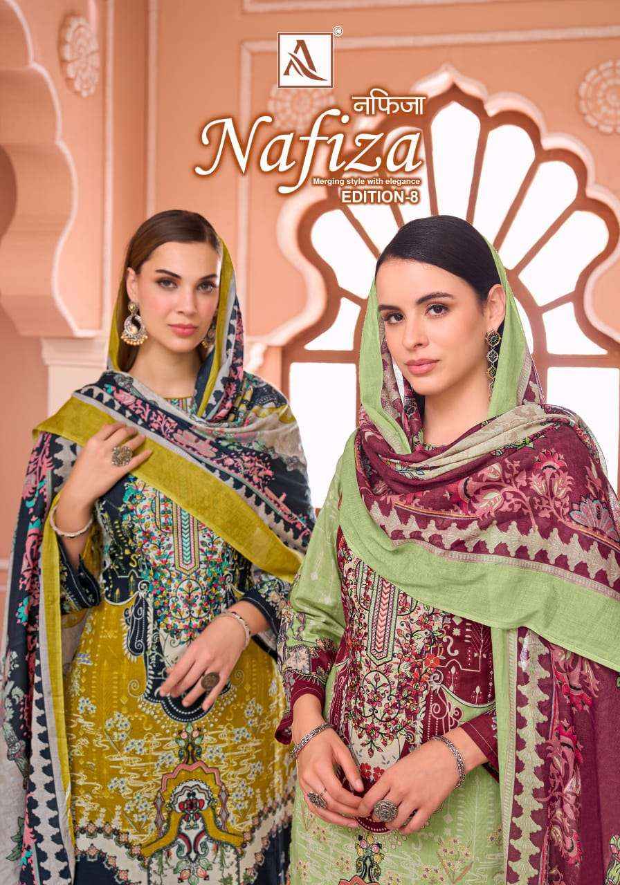 Alok Suit Nafiza Edition 8 Pakistani Suits - Surat Wholesale Factory ( 6 Pcs Catalogue )