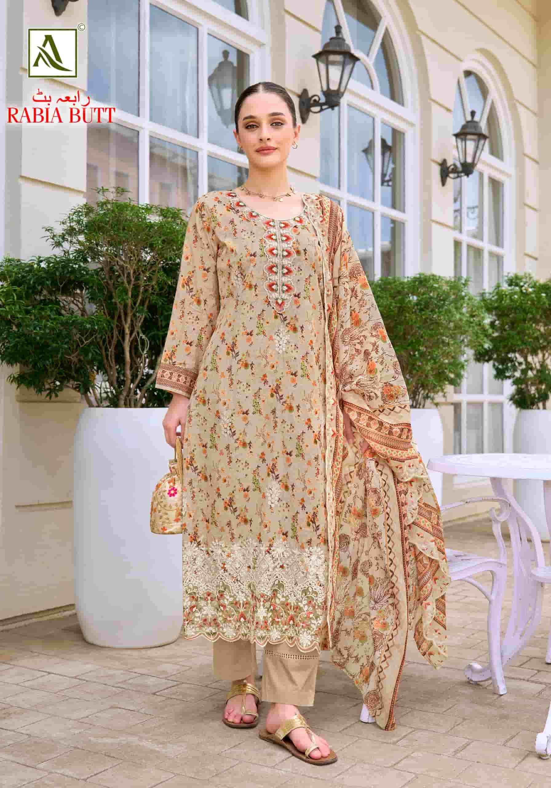 Alok Suit Rabia Butt - Cotton Dress Material Wholesale Factory ( 8 Pcs Pcs Catalog )