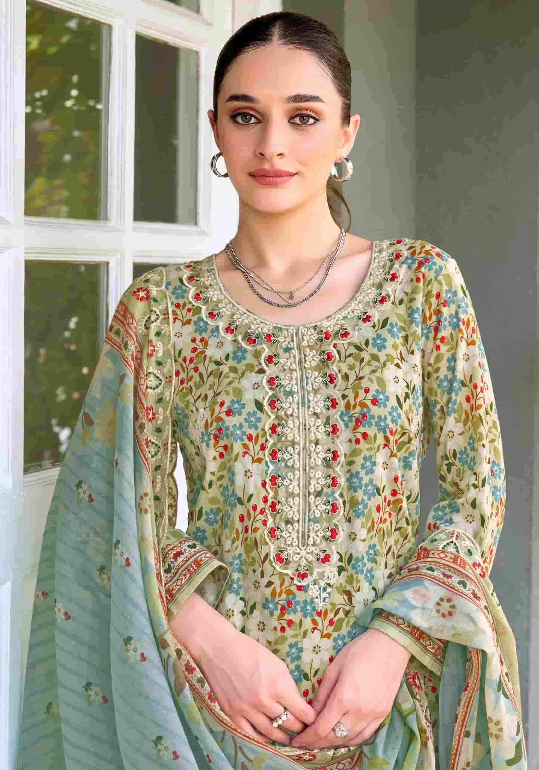 Alok Suit Rabia Butt - Cotton Dress Material Wholesale Factory ( 8 Pcs Pcs Catalog )