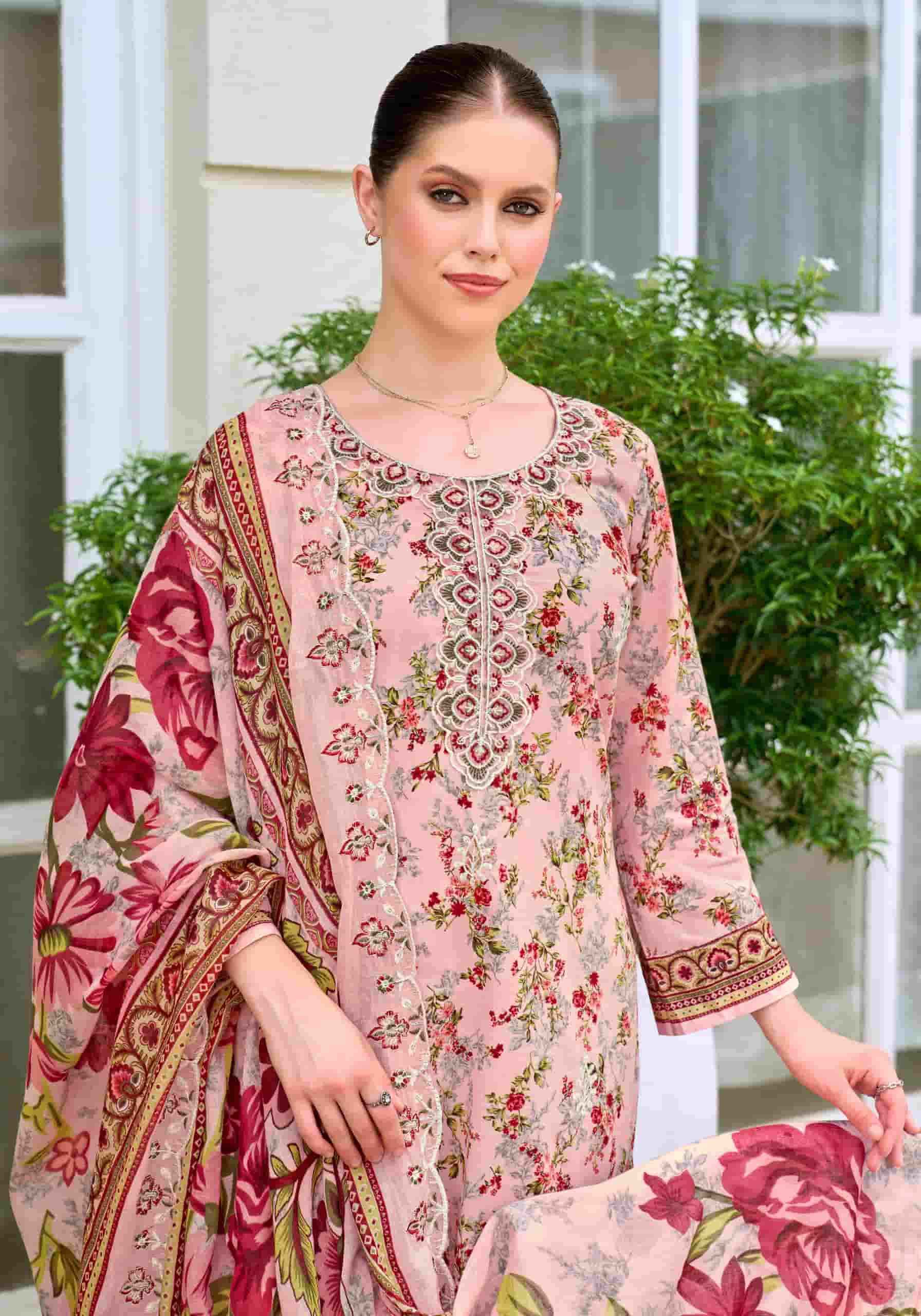 Alok Suit Rabia Butt - Cotton Dress Material Wholesale Factory ( 8 Pcs Pcs Catalog )