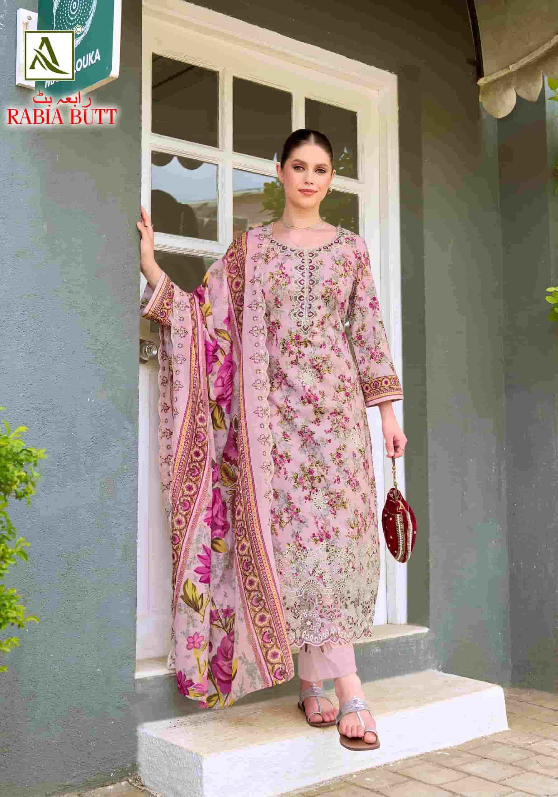 Alok Suit Rabia Butt - Cotton Dress Material Wholesale Factory ( 8 Pcs Pcs Catalog )
