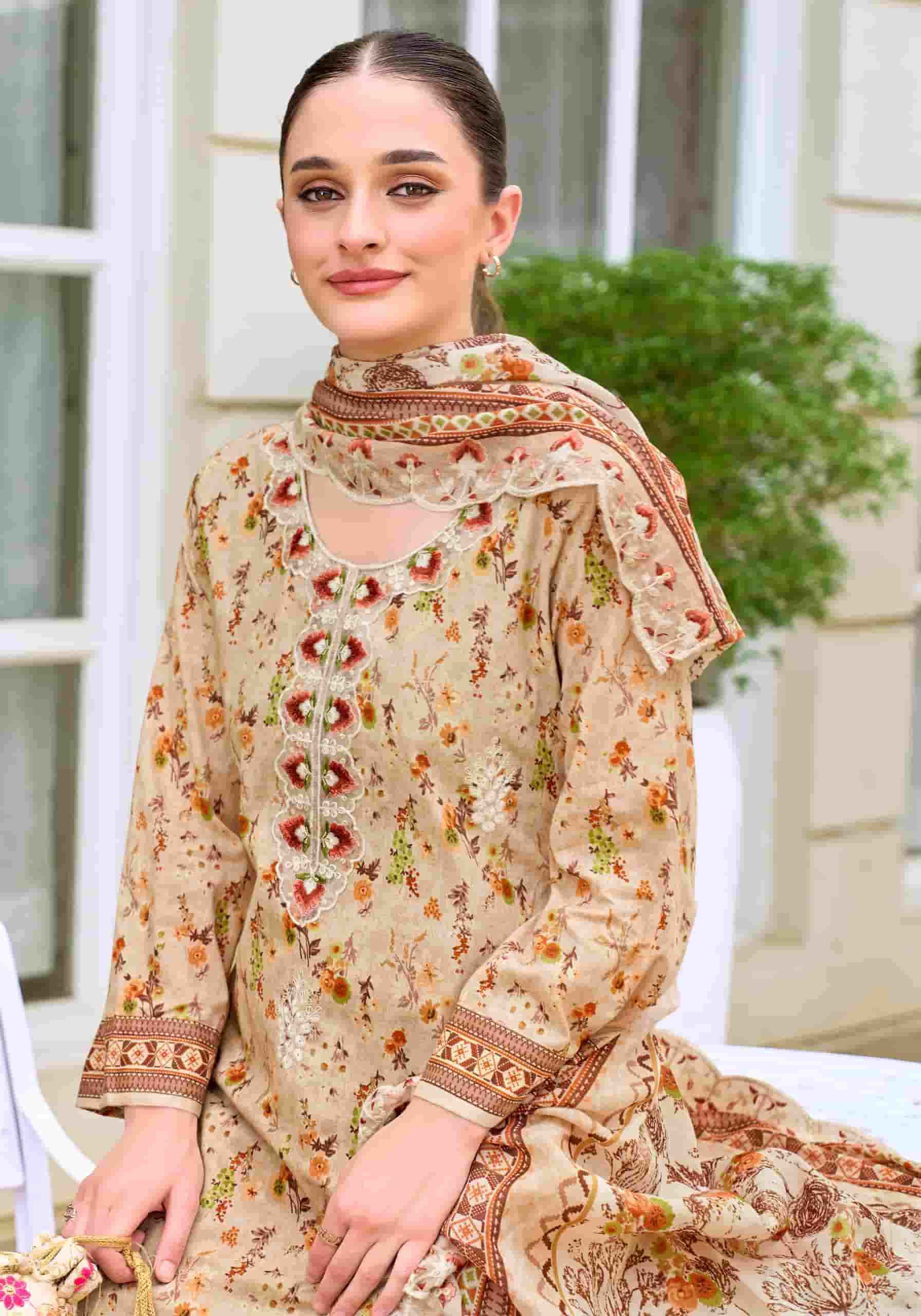 Alok Suit Rabia Butt - Cotton Dress Material Wholesale Factory ( 8 Pcs Pcs Catalog )