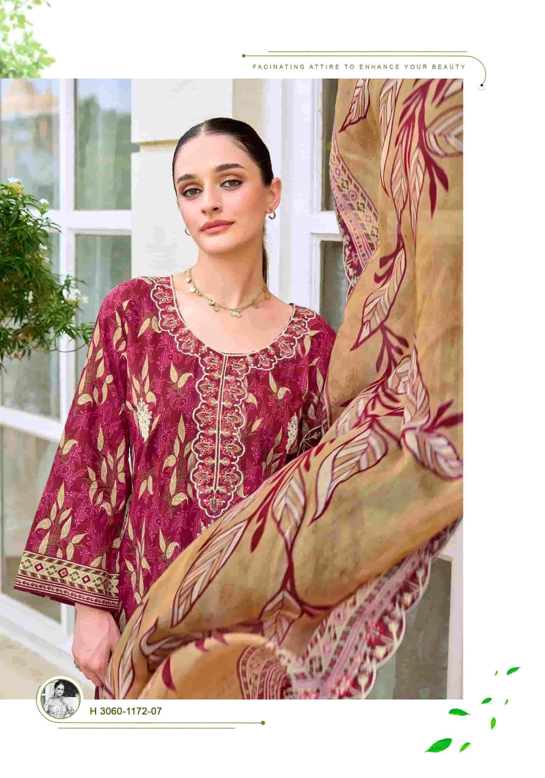 Alok Suit Rabia Butt - Cotton Dress Material Wholesale Factory ( 8 Pcs Pcs Catalog )