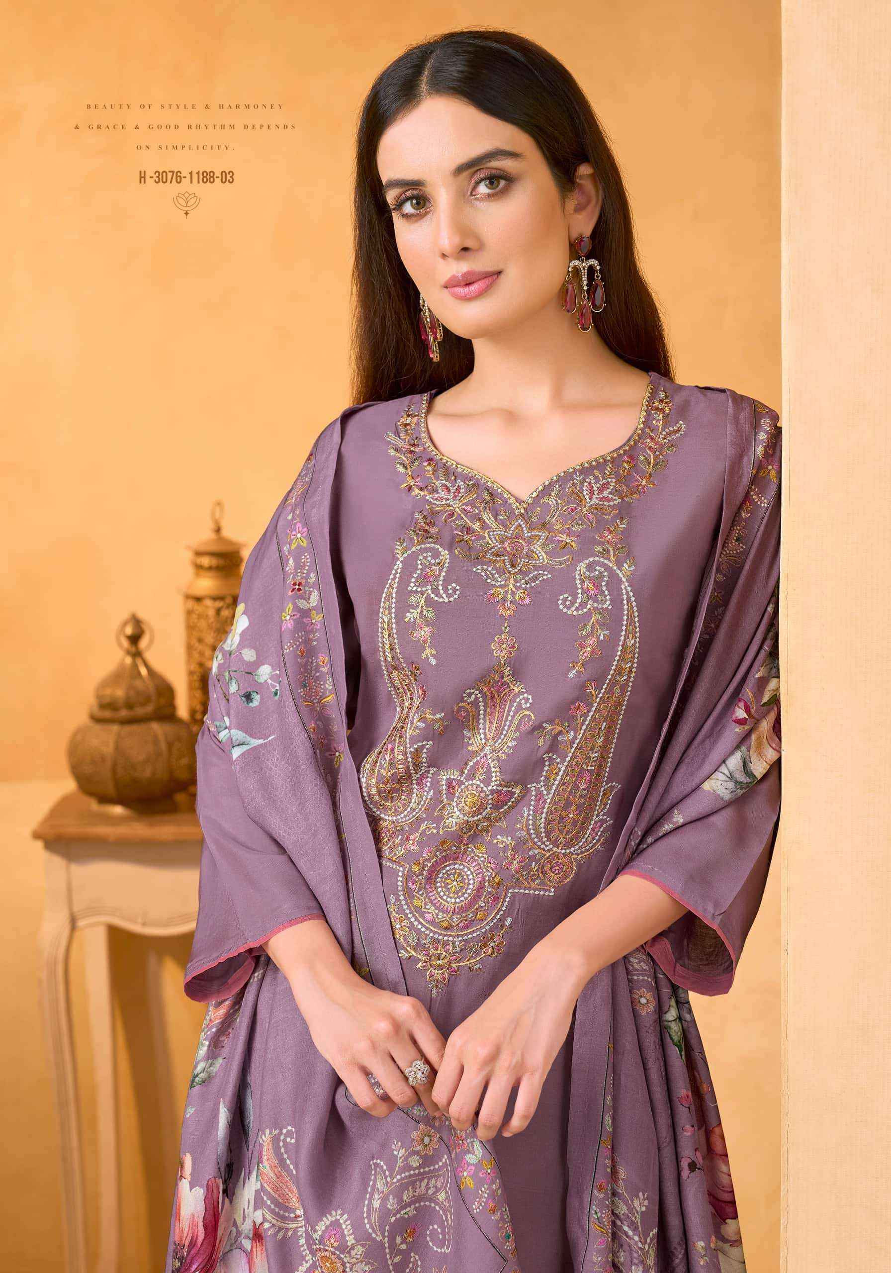 Alok Suit Rosemont Fancy Muslin Dress Material _ Wholesale Factory Rate ( 6 Pcs Catalog )