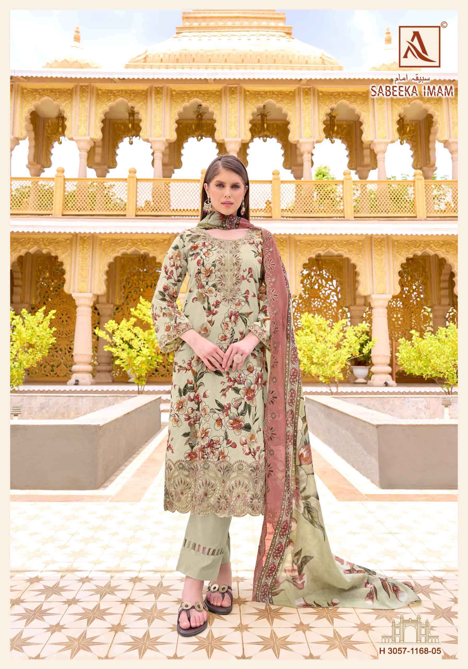 Alok Suit Sabeeka Imam Latest Designs Cotton Dress Material _ Wholesale Factory Rate ( 8 Pcs Catalog )