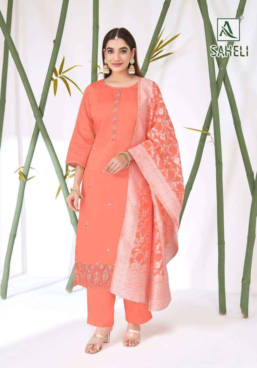 Alok Suit Saheli Exclusive Designs Cotton Dress Material _ Wholesale Factory Rate ( 6 Pcs Catalog )