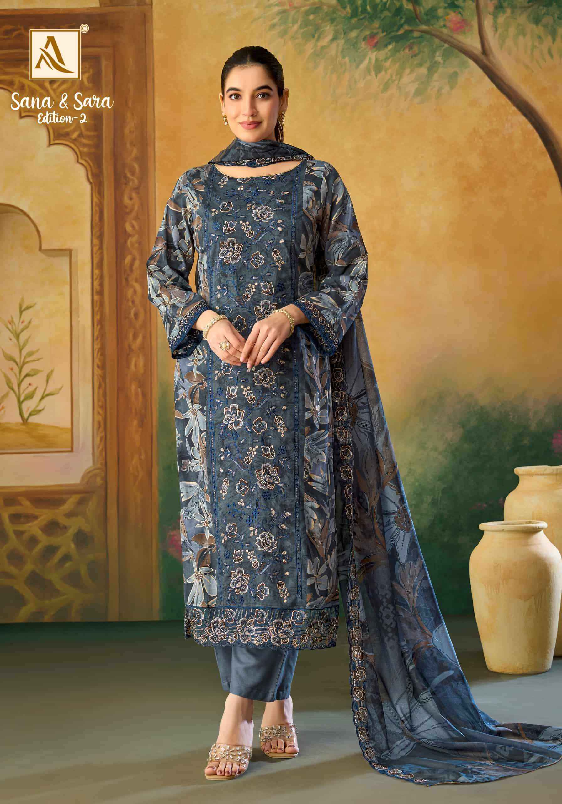 Alok Suit Sana And Sara Edition 2 - Alok Suit Latest Catalog Wholesale Price ( 6 Pcs Catalog )