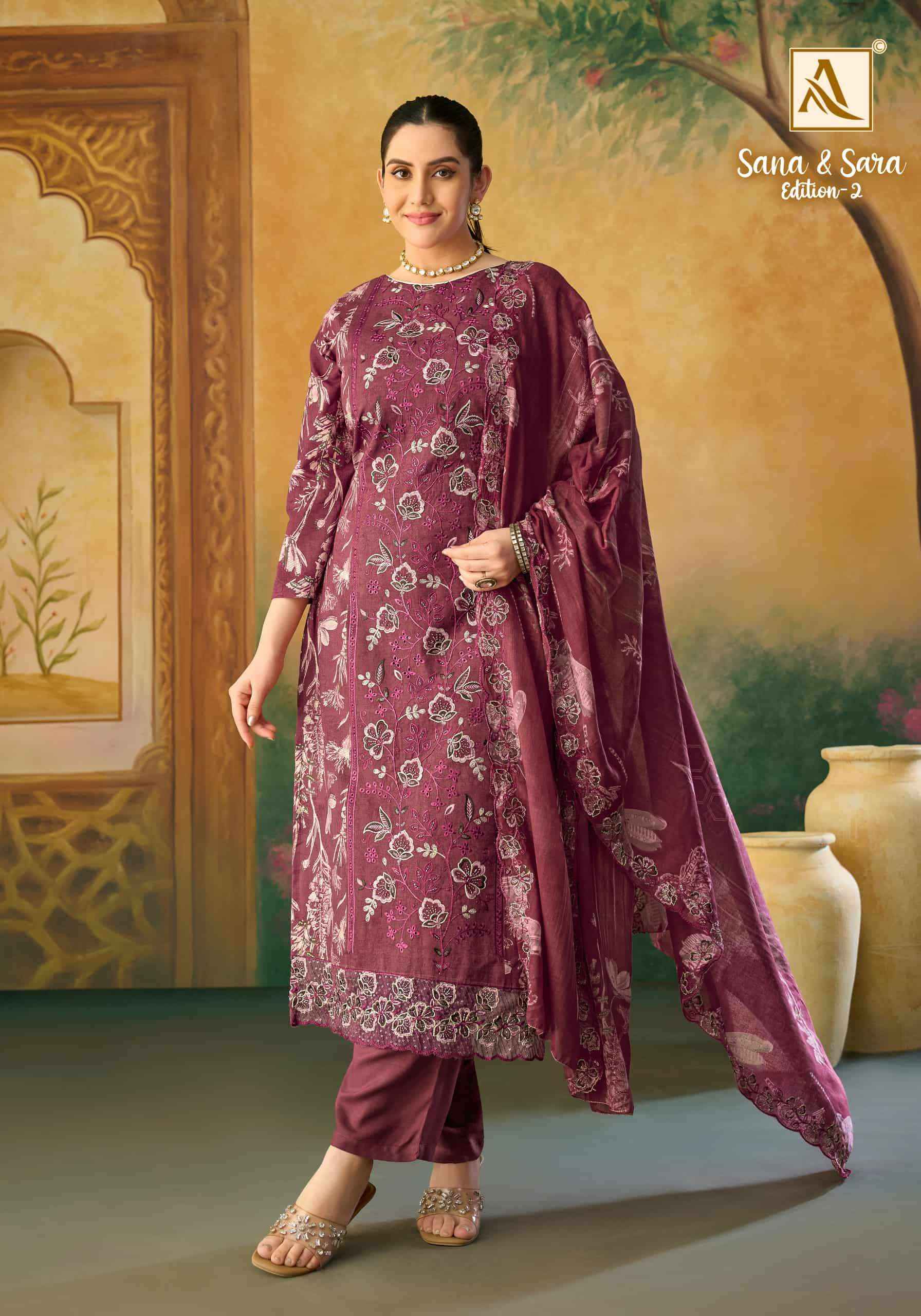 Alok Suit Sana And Sara Edition 2 - Alok Suit Latest Catalog Wholesale Price ( 6 Pcs Catalog )