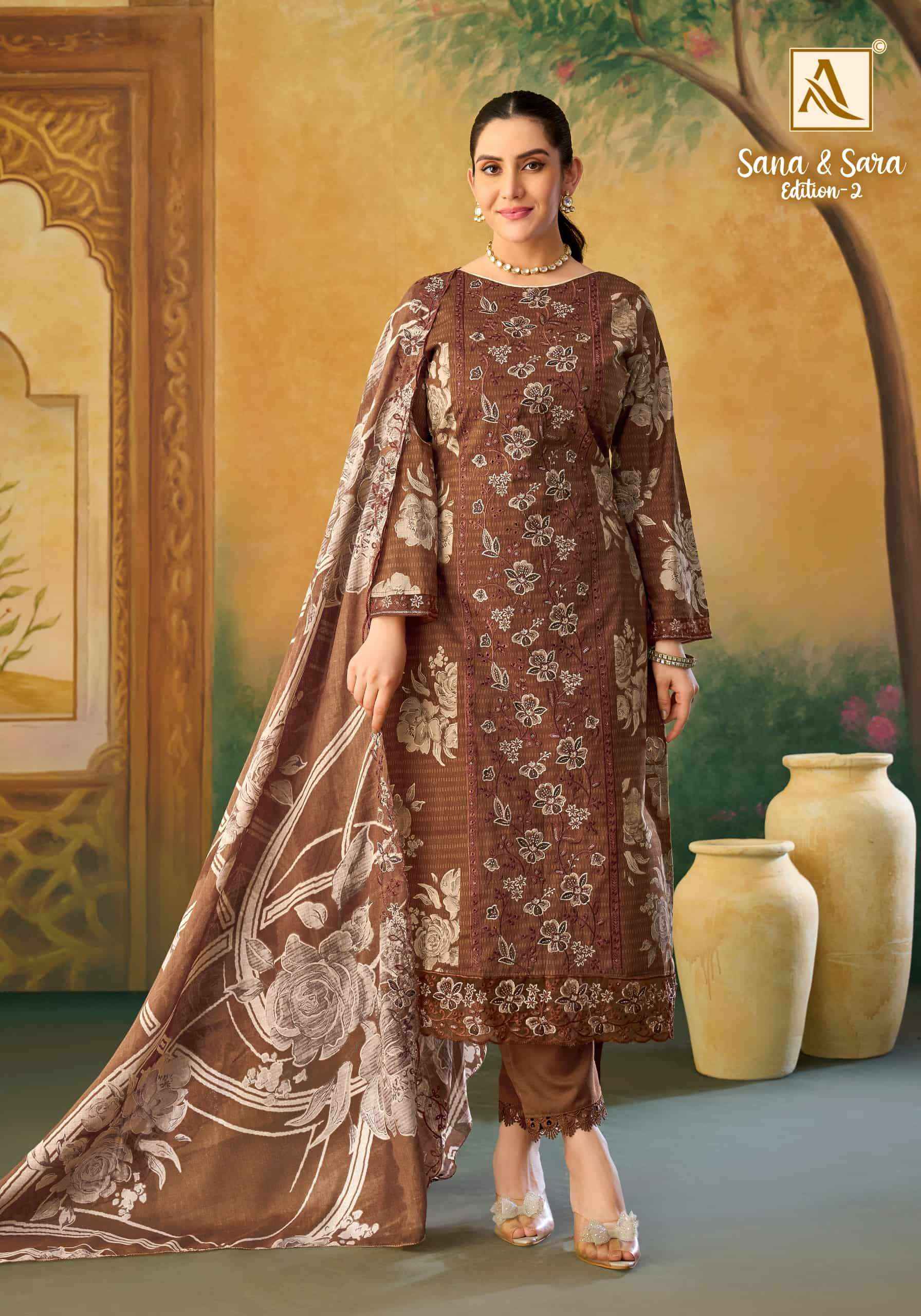 Alok Suit Sana And Sara Edition 2 - Alok Suit Latest Catalog Wholesale Price ( 6 Pcs Catalog )